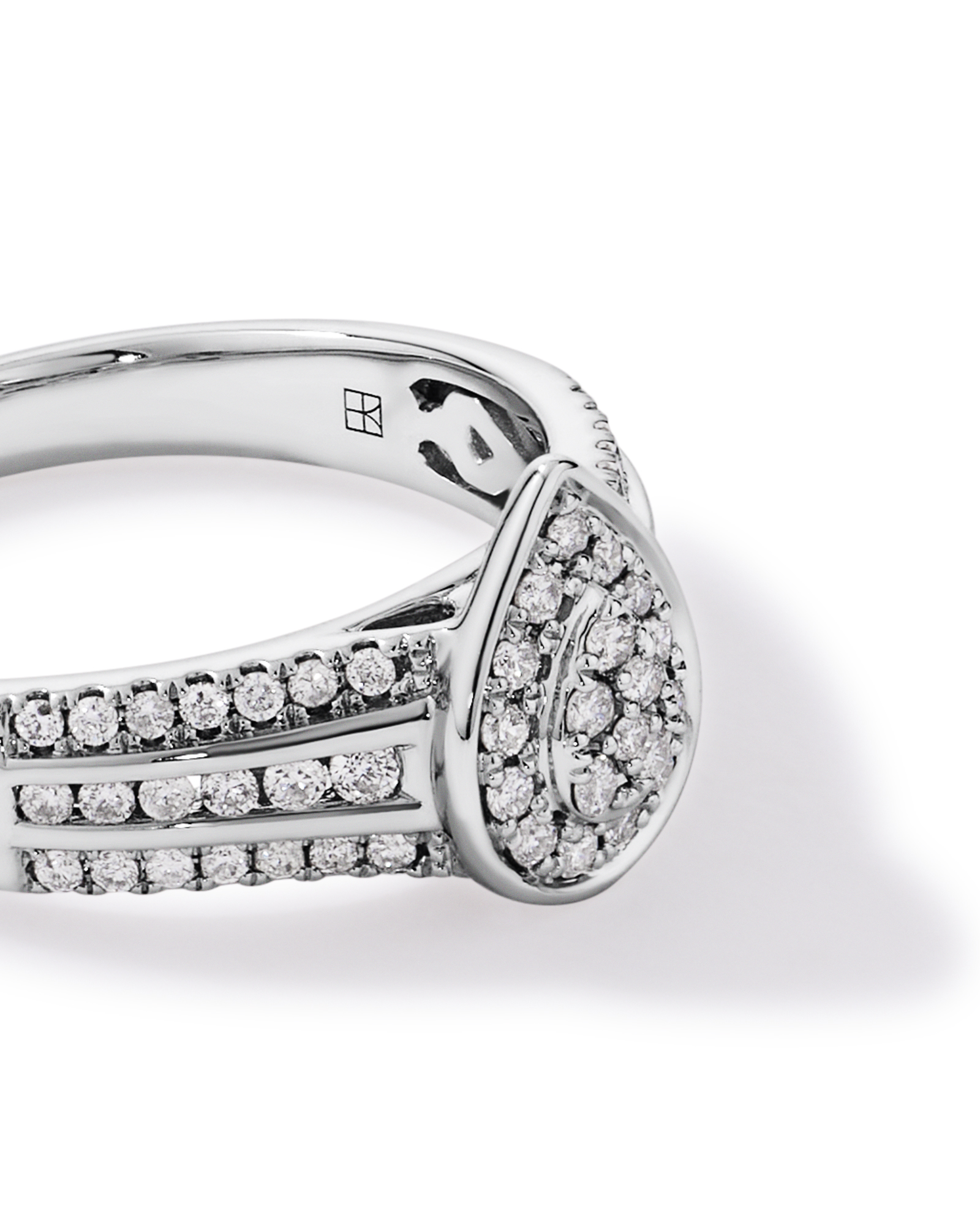 Carat TW Pear-Shaped Diamond Cluster Ring Sterling Silver
