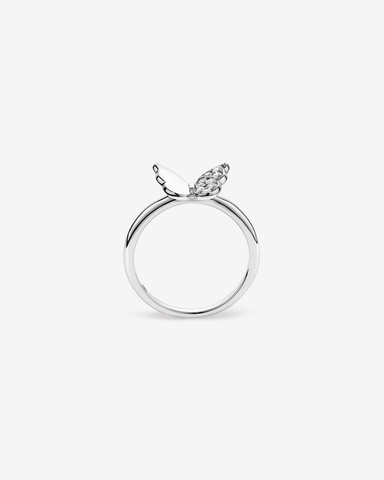 Butterfly Ring with Cubic Zirconia Sterling Silver
