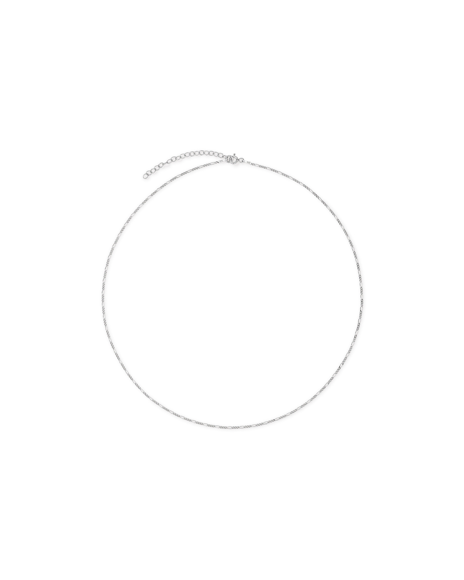 Collier Chaîne Figaro 50 Cm (20") Largeur 1,4 Mm En Argent Sterling