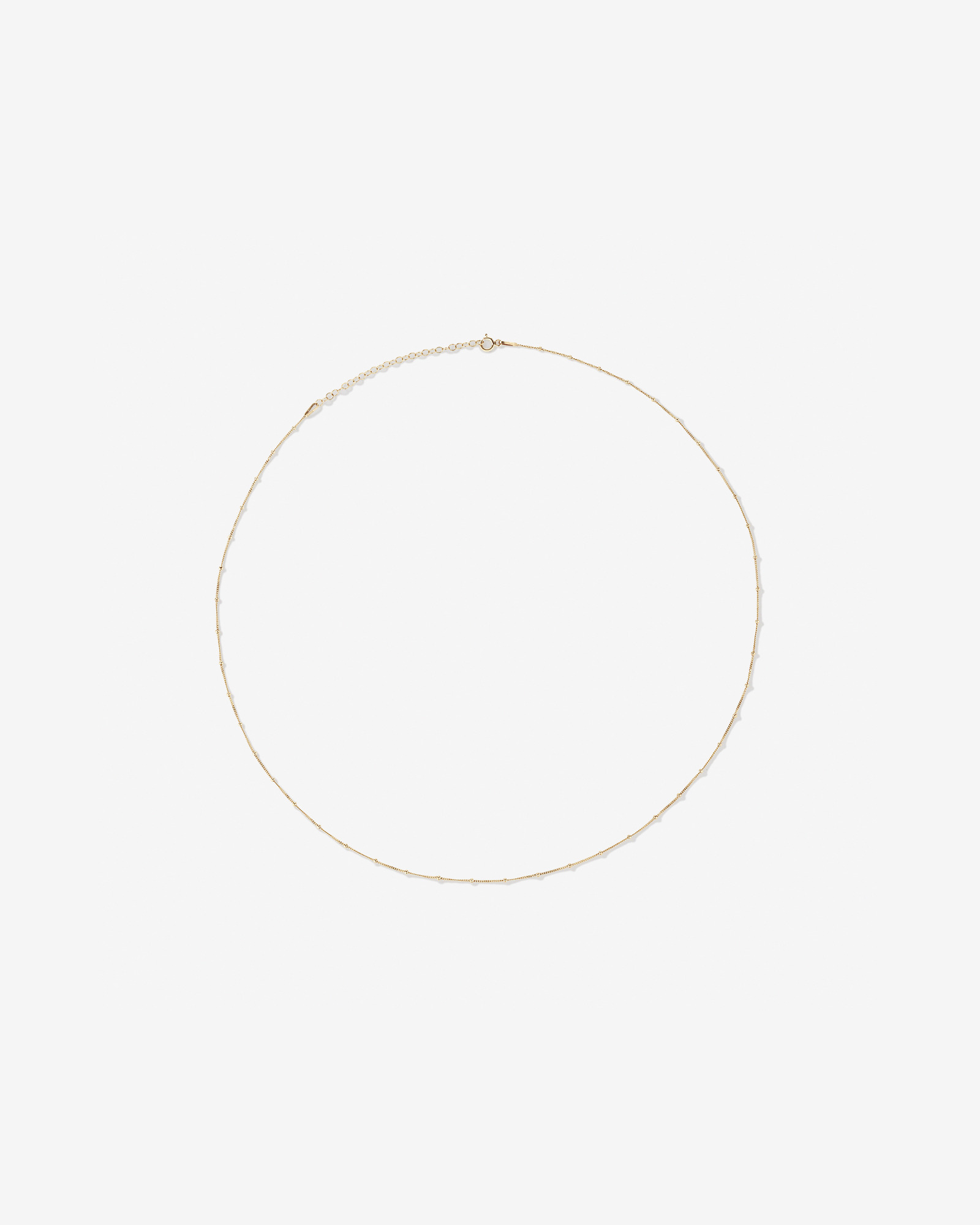 50cm (20") Station Ball and Curb Chain in 10kt Yellow Gold