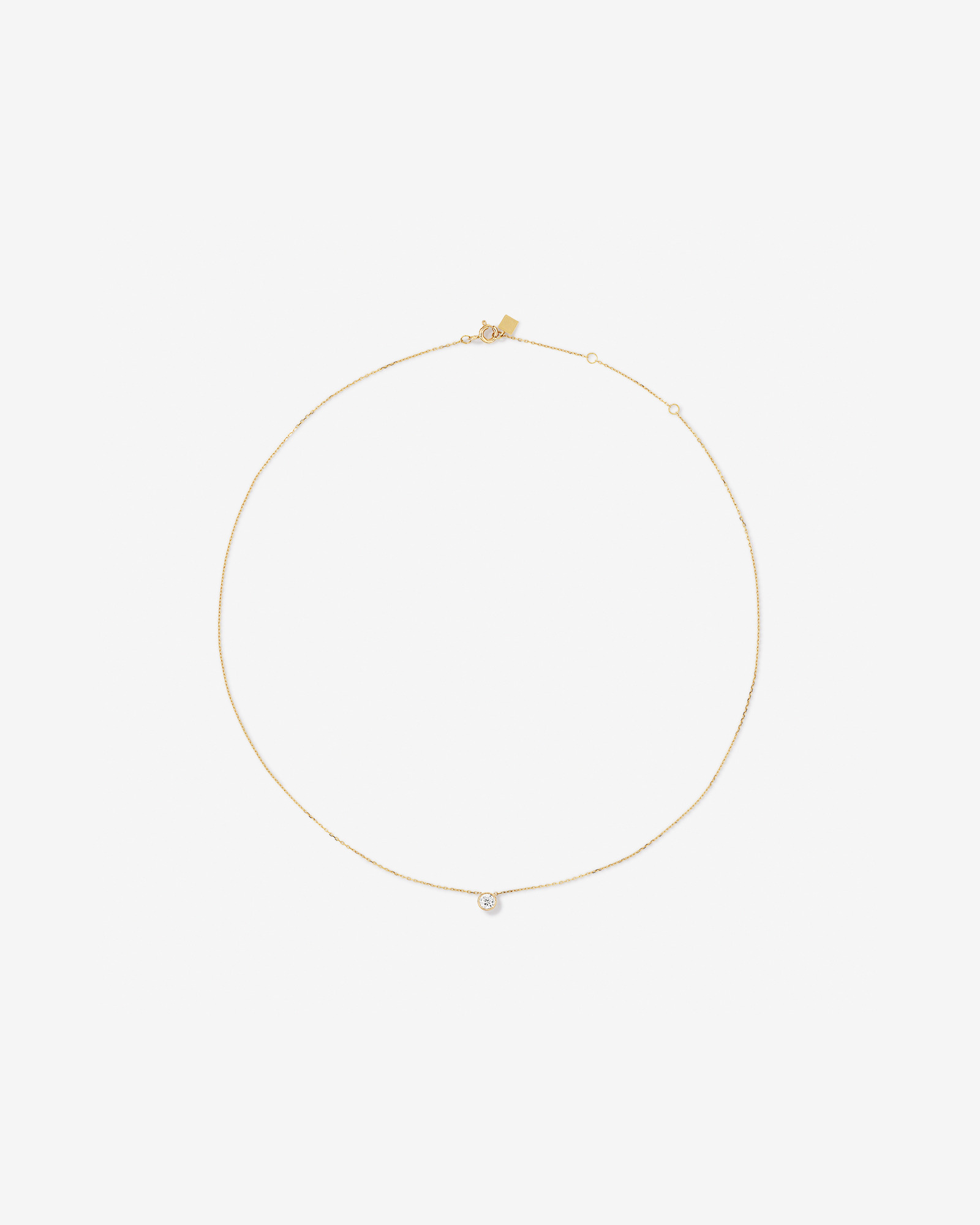 0.25 Carat TW Round Brilliant Diamond Bezel Set Pendant in 18kt Yellow Gold