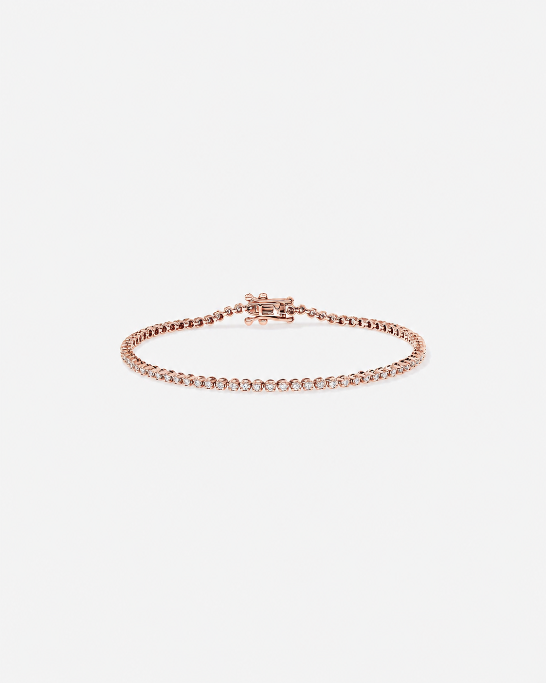 1.00 Carat TW Laboratory-Grown Diamond Tennis Bracelet set in 10kt Rose Gold