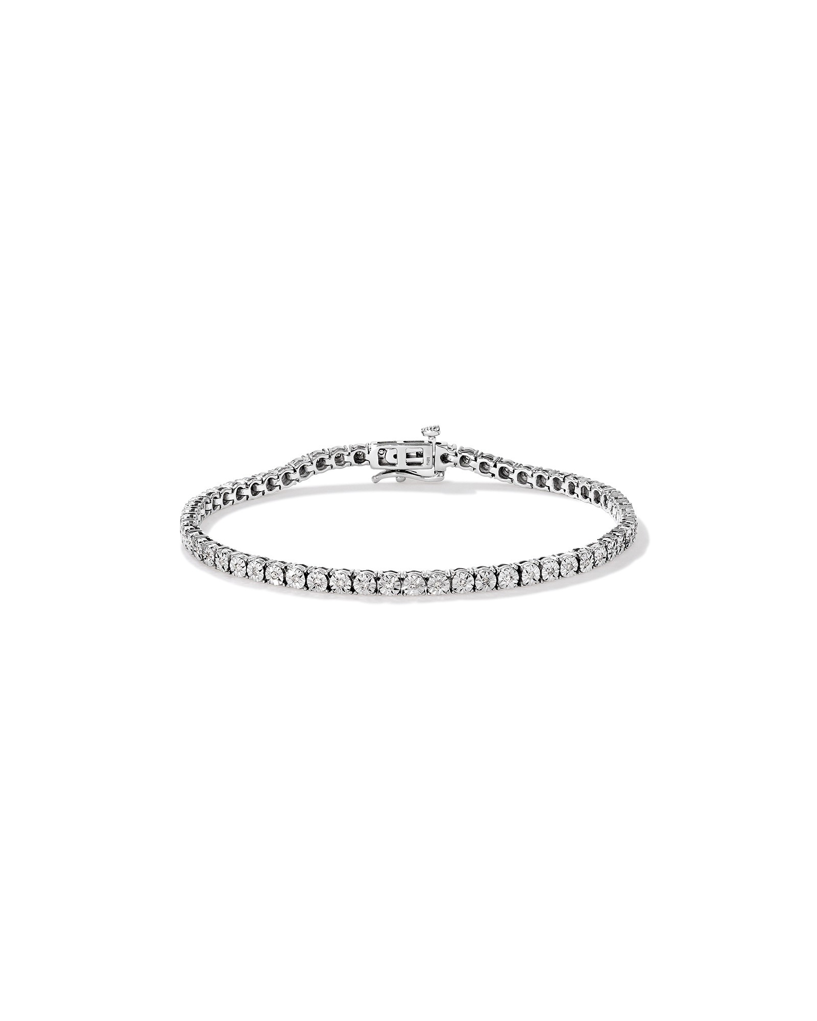 0.25 Carat TW 17cm Diamond Tennis Bracelet in Sterling Silver