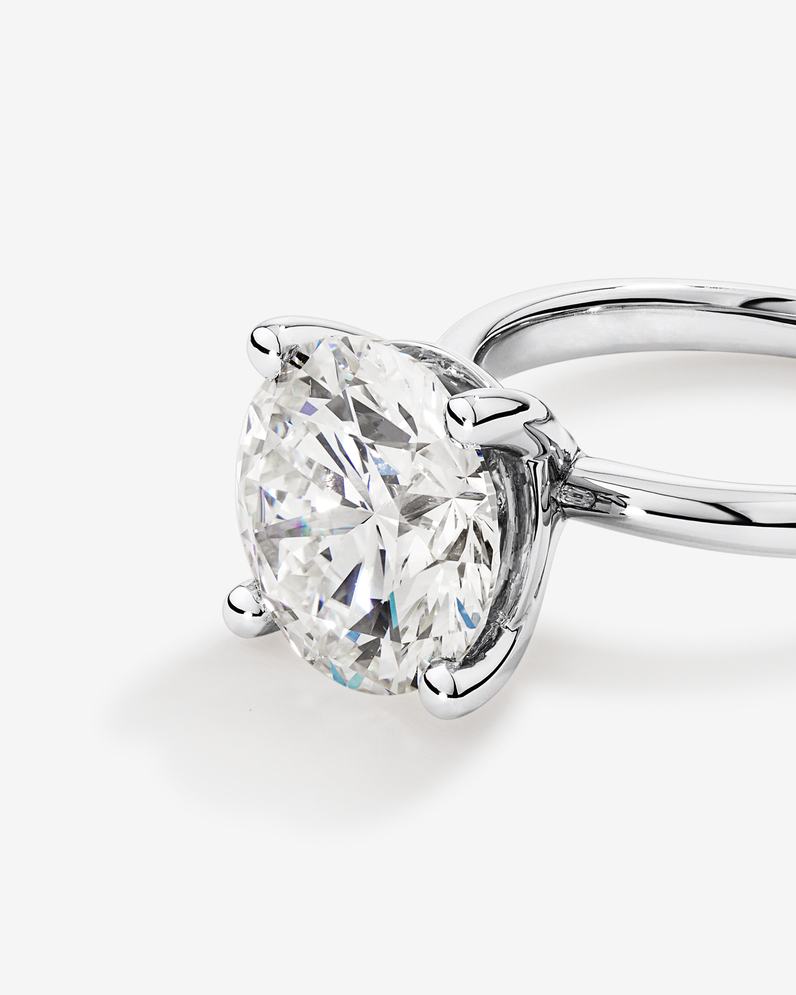 5.00 Carat TW Round Brilliant Laboratory-Grown Diamond Solitaire Engagement Ring in Platinum