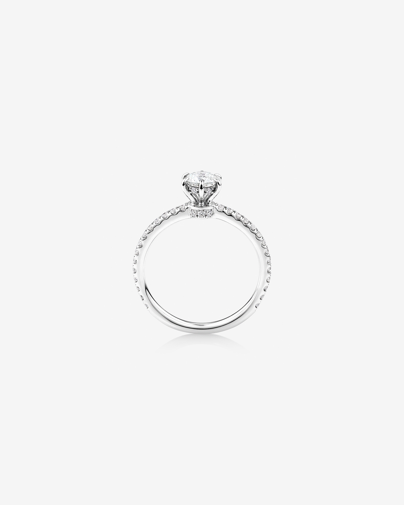 Sir Michael Hill Designer Engagement Ring with 0.70 Carat TW of Diamonds in 18kt White Gold