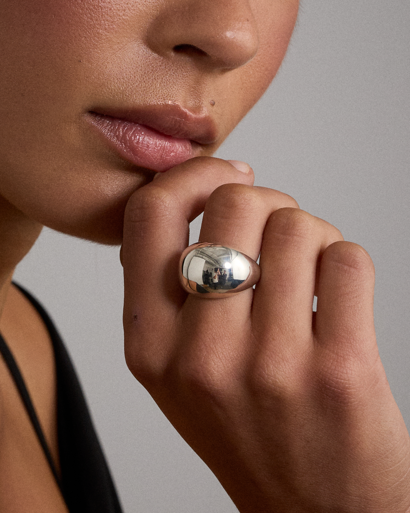 Wide Dome Ring Sterling Silver