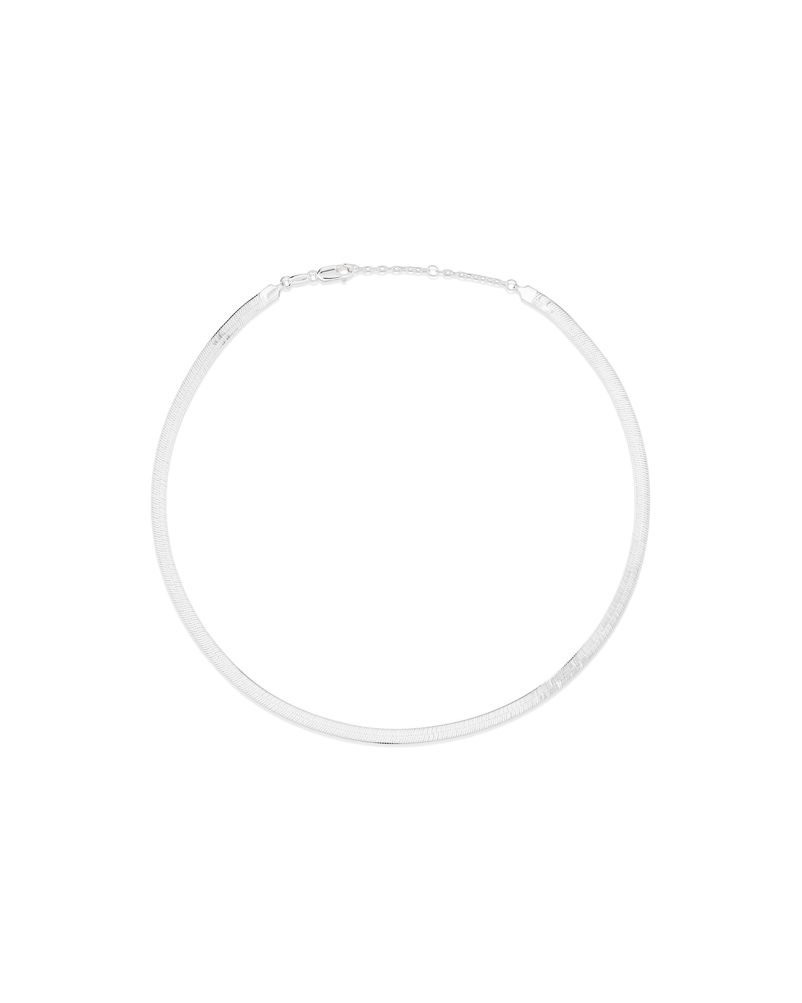 45cm (17") 4.5mm-5mm Width Snake Chain In Sterling Silver