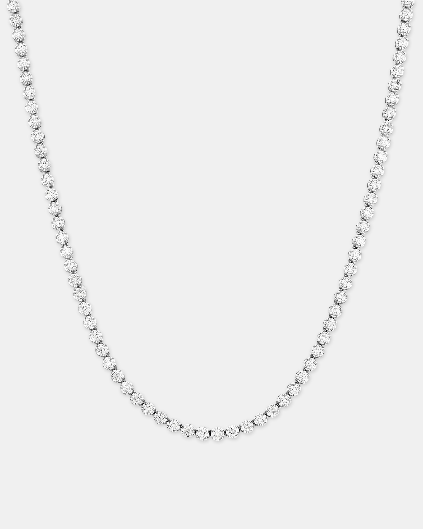 Carat TW Laboratory-Grown Diamond Tennis Necklace set in 10kt Gold
