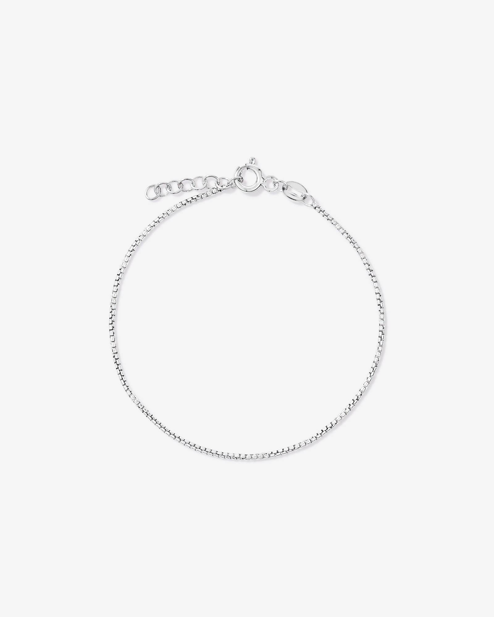 19cm (7.5") 1.25mm Roundbox Bracelet in Sterling Silver