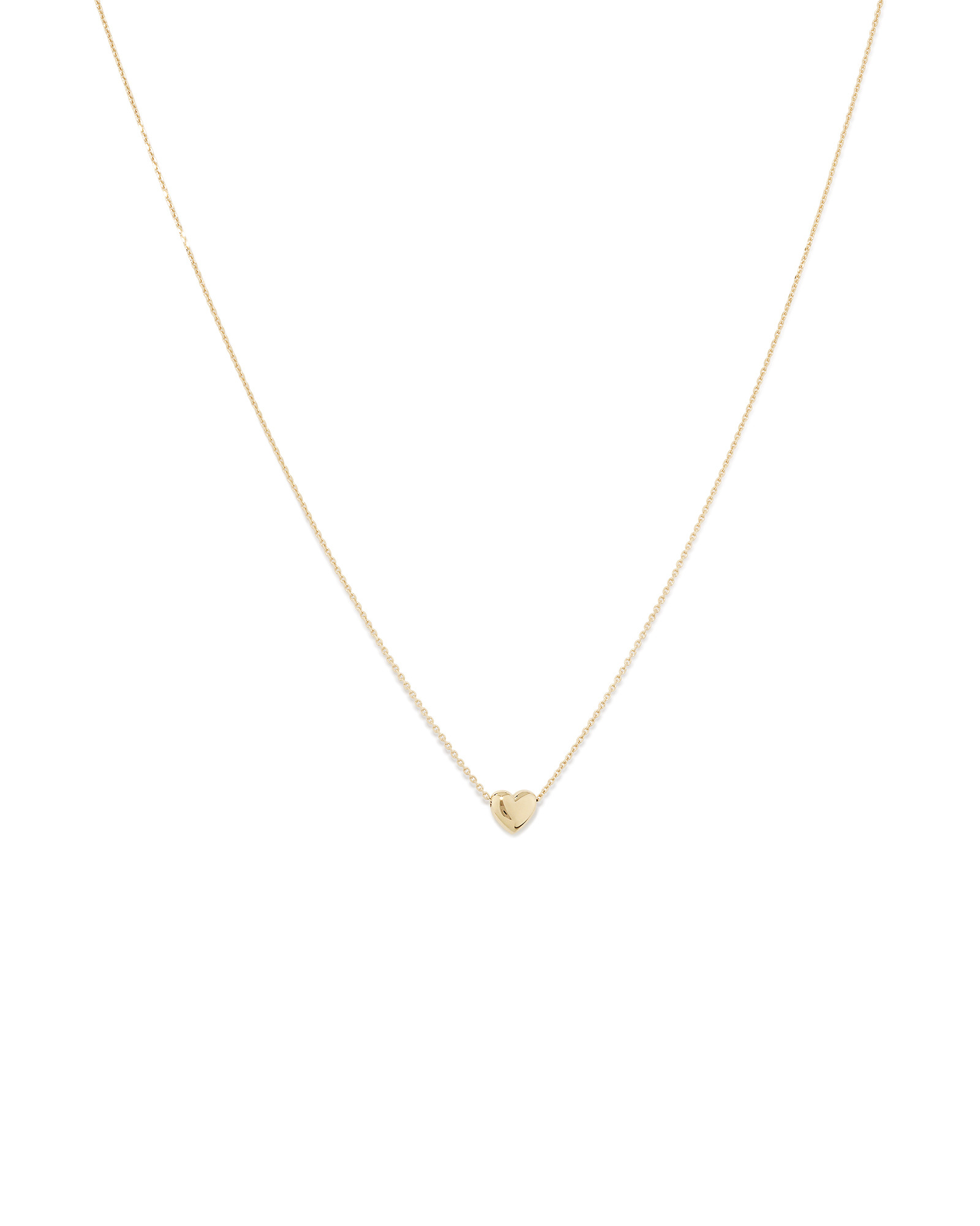 Heart Slider Necklace in 10kt Yellow Gold