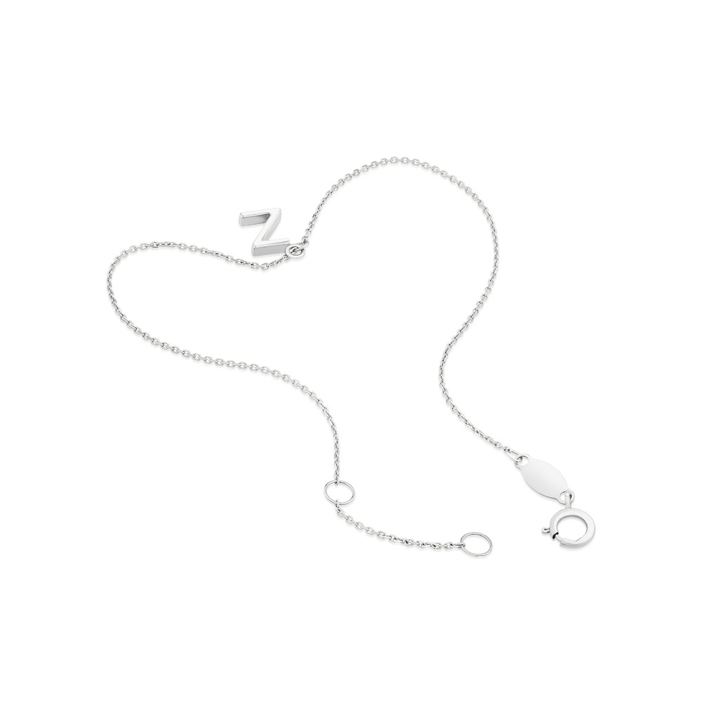 Bracelet à initiale « Z » en argent