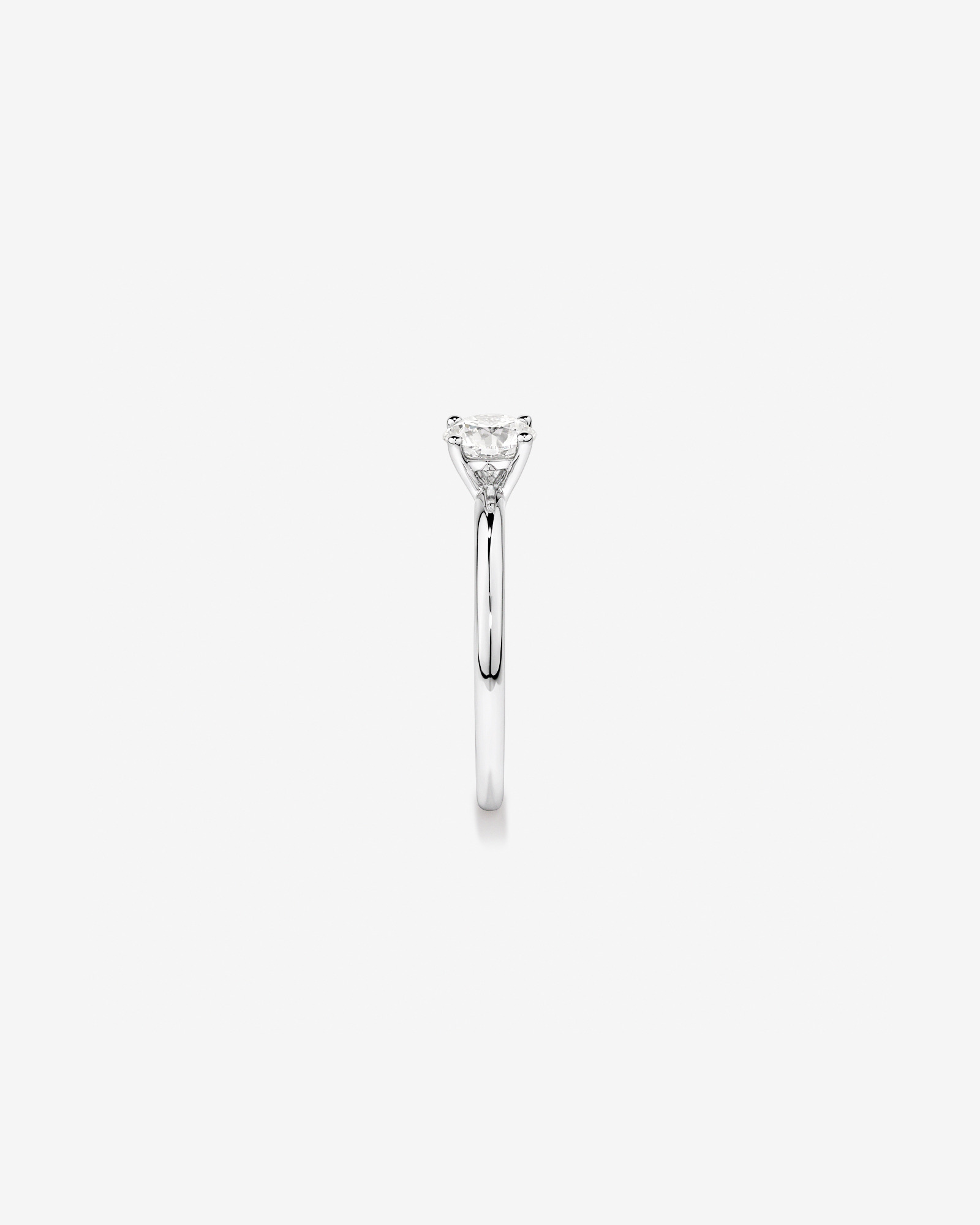 0.70 Carat TW Round Brilliant Laboratory-Grown Diamond Solitaire Engagement Ring in 14kt White Gold