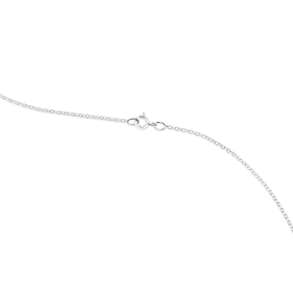 M' Initial necklace with 0.10 Carat TW of Diamonds in 10kt White Gold