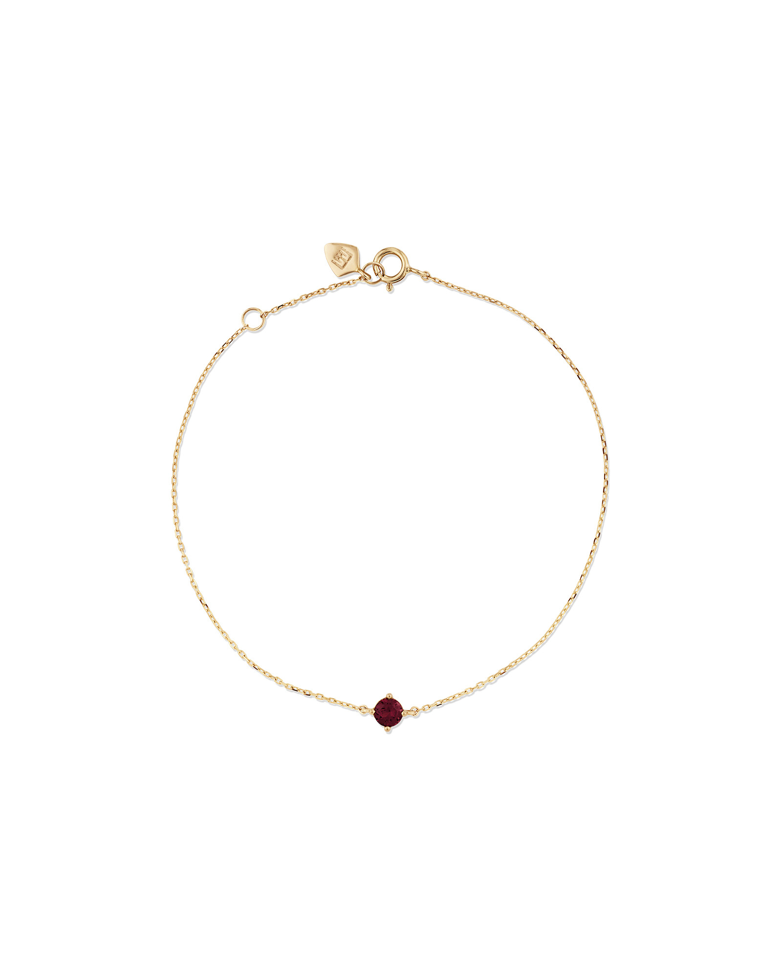 Bracelet with Garnet in 10kt Yellow Gold