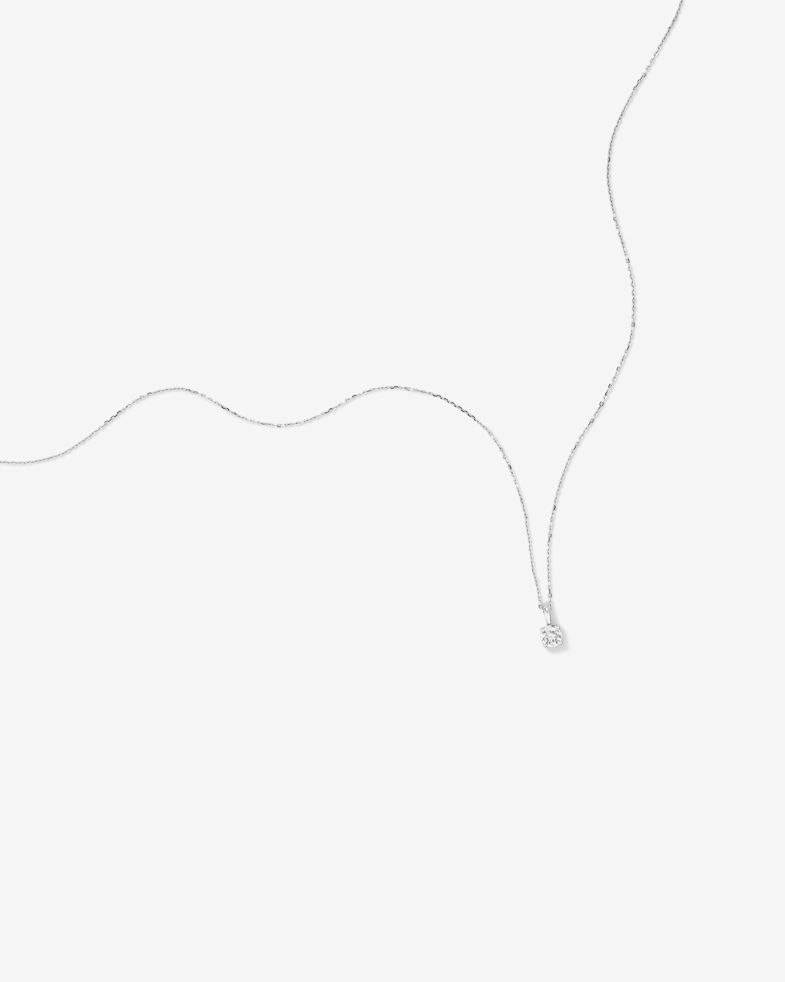 0,50 Carat TW Collier solitaire en diamant or jaune et blanc 18kt