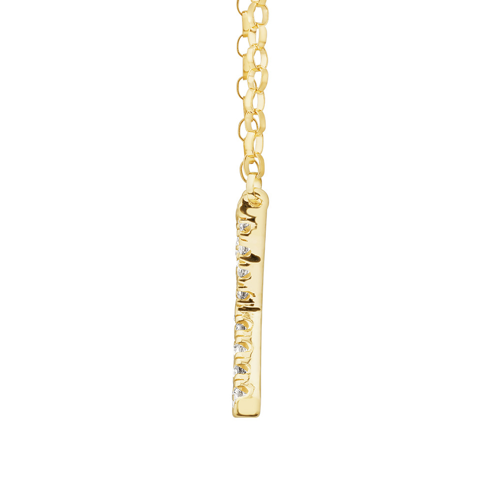 "X" Initial Necklace with 0.10 Carat TW of Diamonds in 10kt Yellow Gold