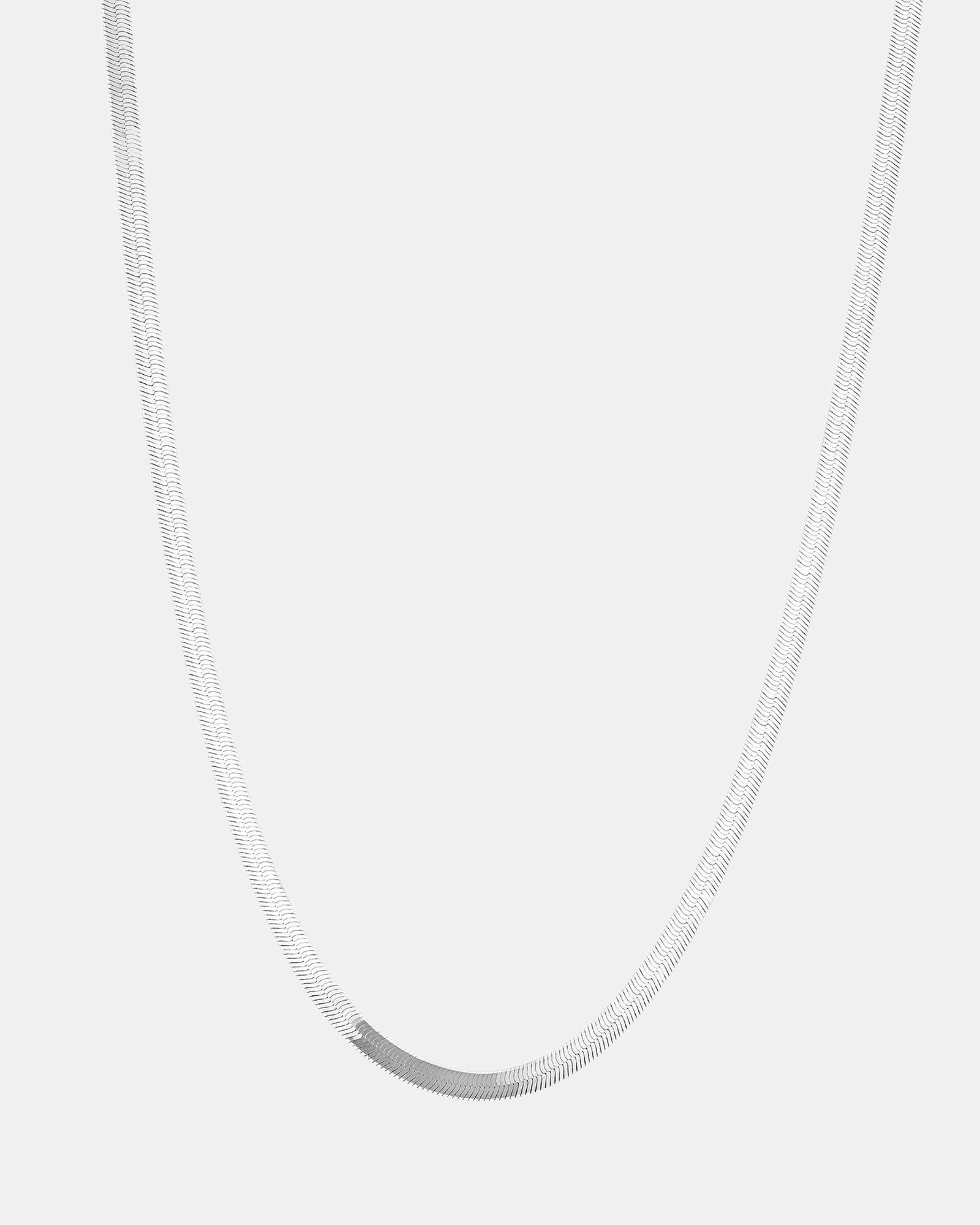 Chaîne à chevrons en argent sterling de 50 cm, largeur de 4,5 à 5 mm