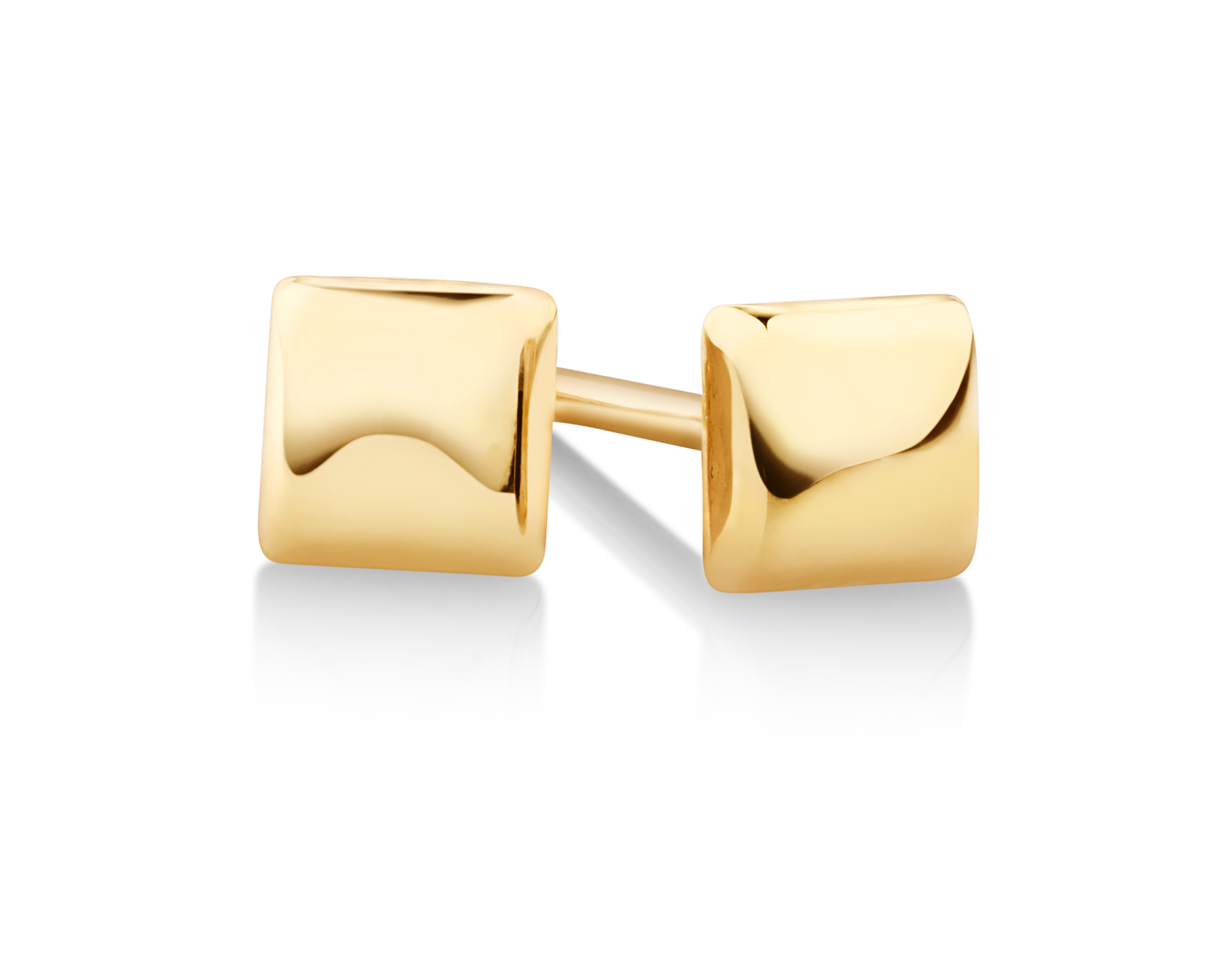 Square Stud Earrings in 10kt Yellow Gold
