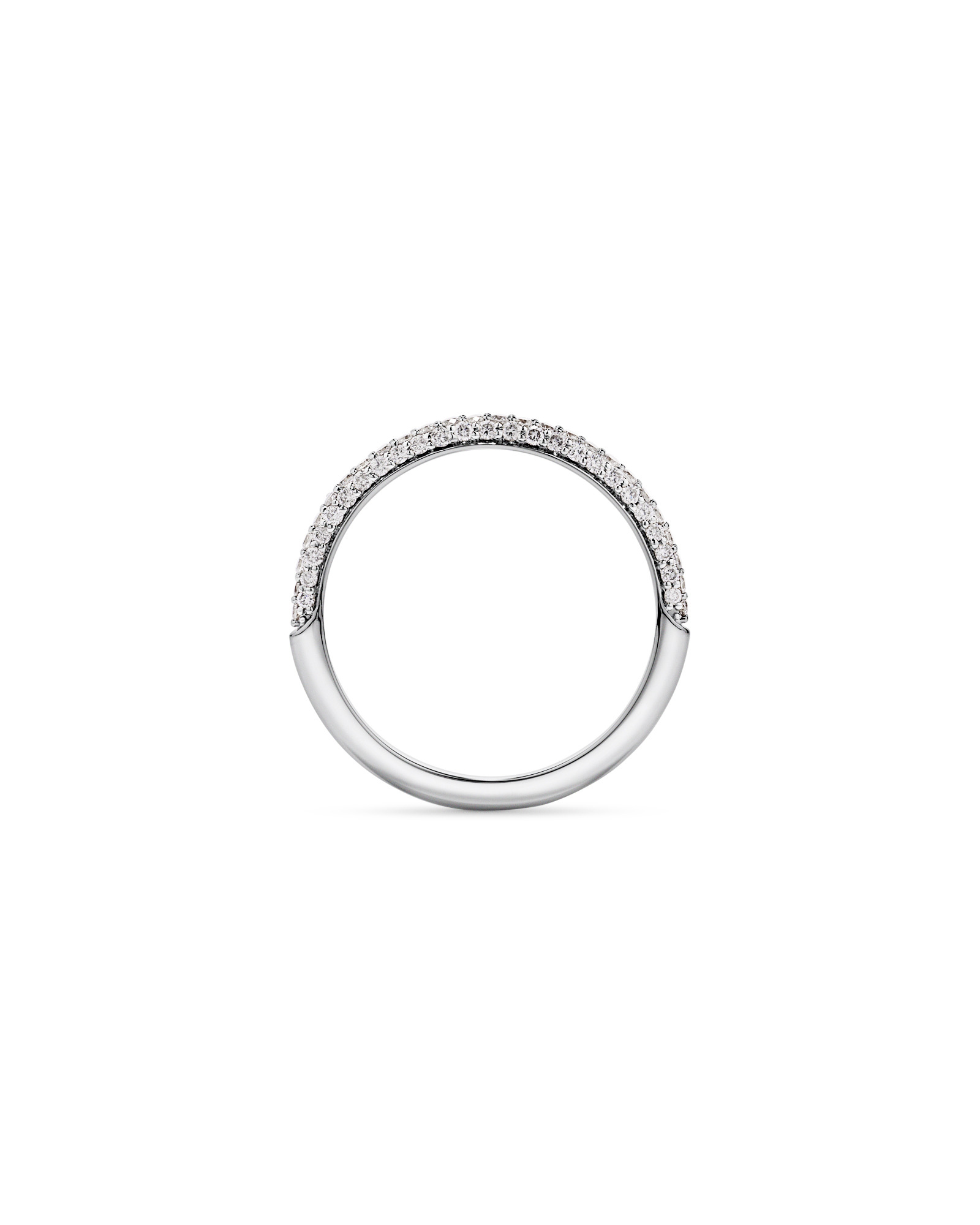 0.40TW Round Brilliant Pavé Diamond Wedding Band 14kt Gold