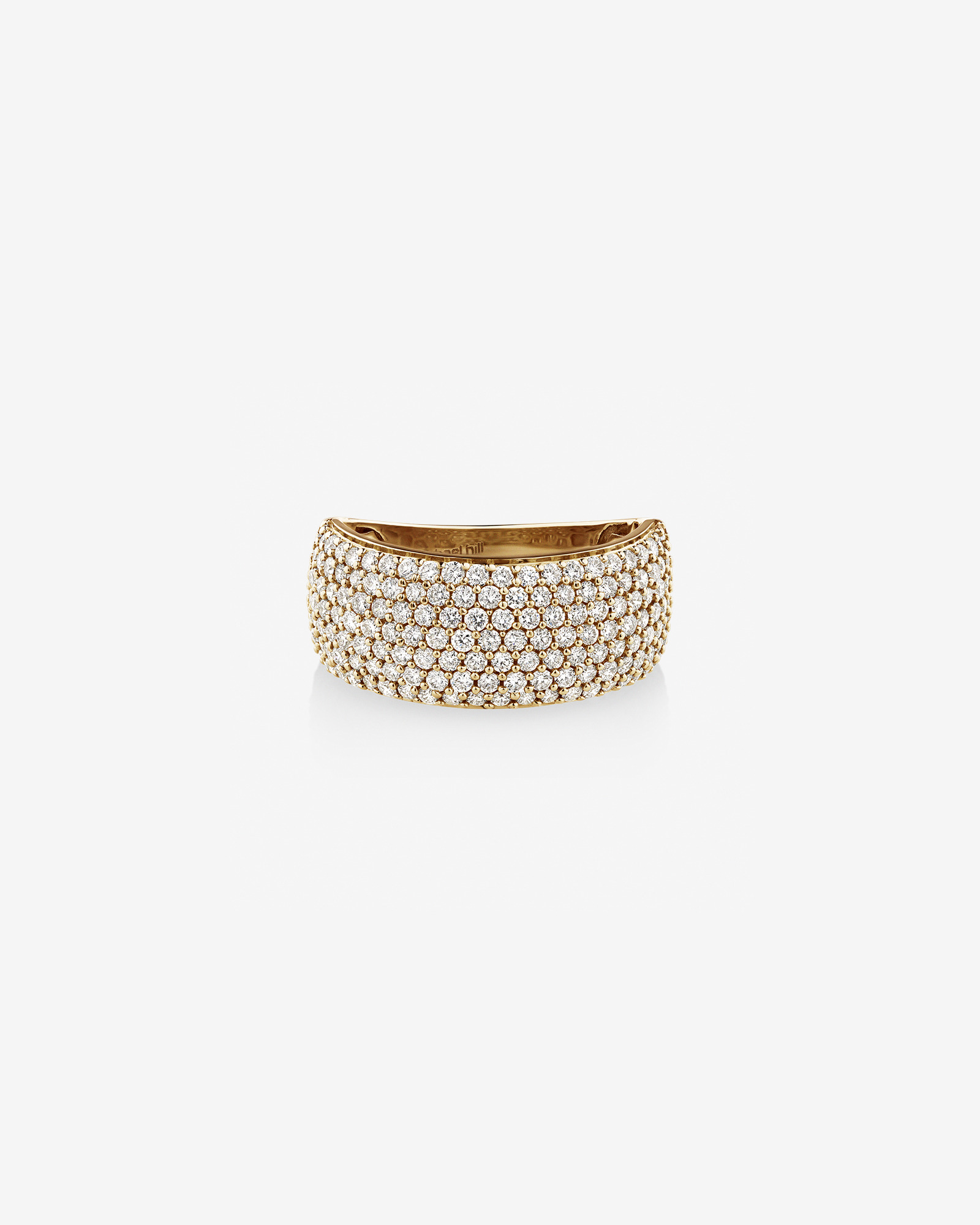 Bague à pavé en or jaune 10 K avec diamants totalisant 1,50 ct