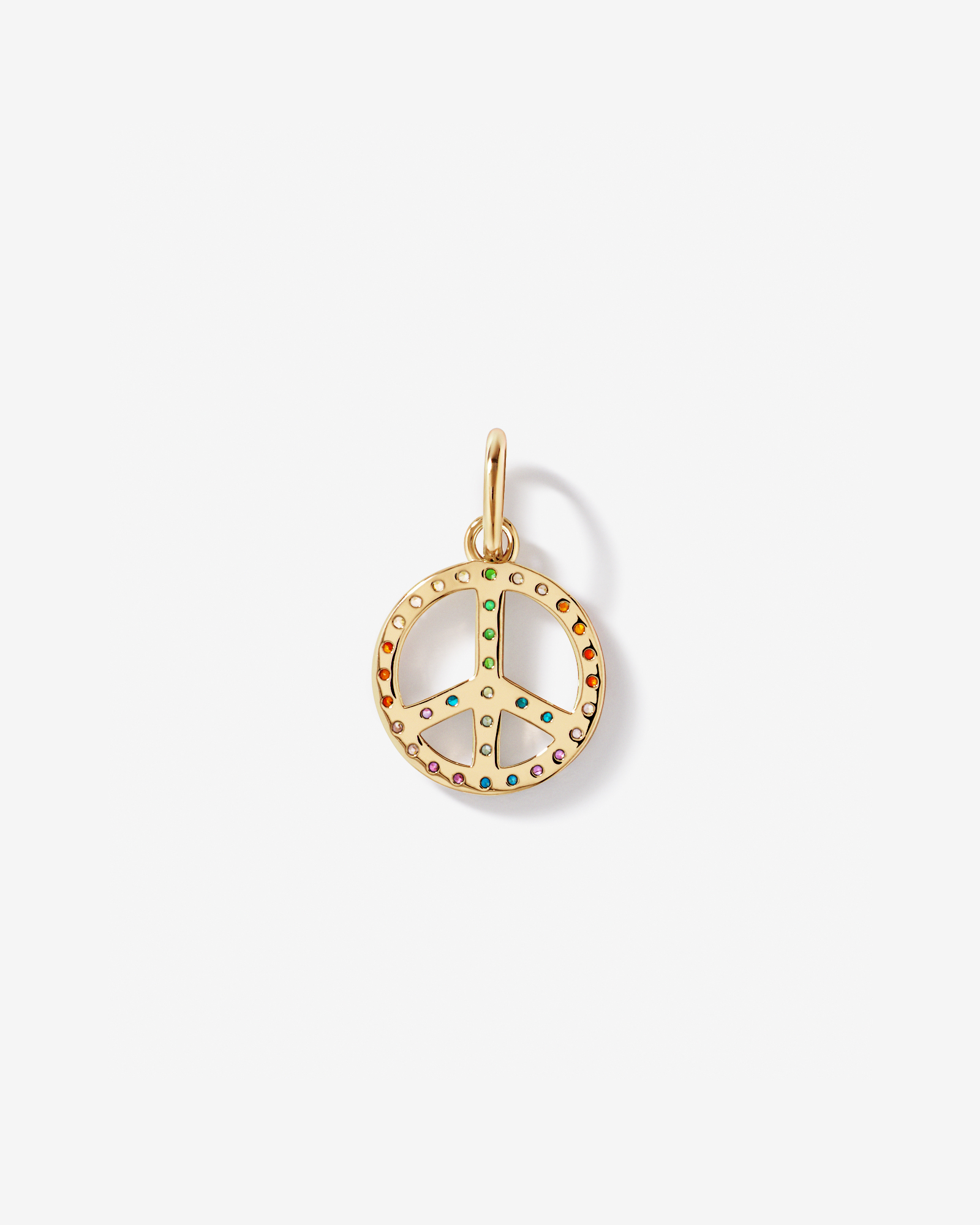 Peace Pendant in 18Kt Vermeil with Cubic Zirconia