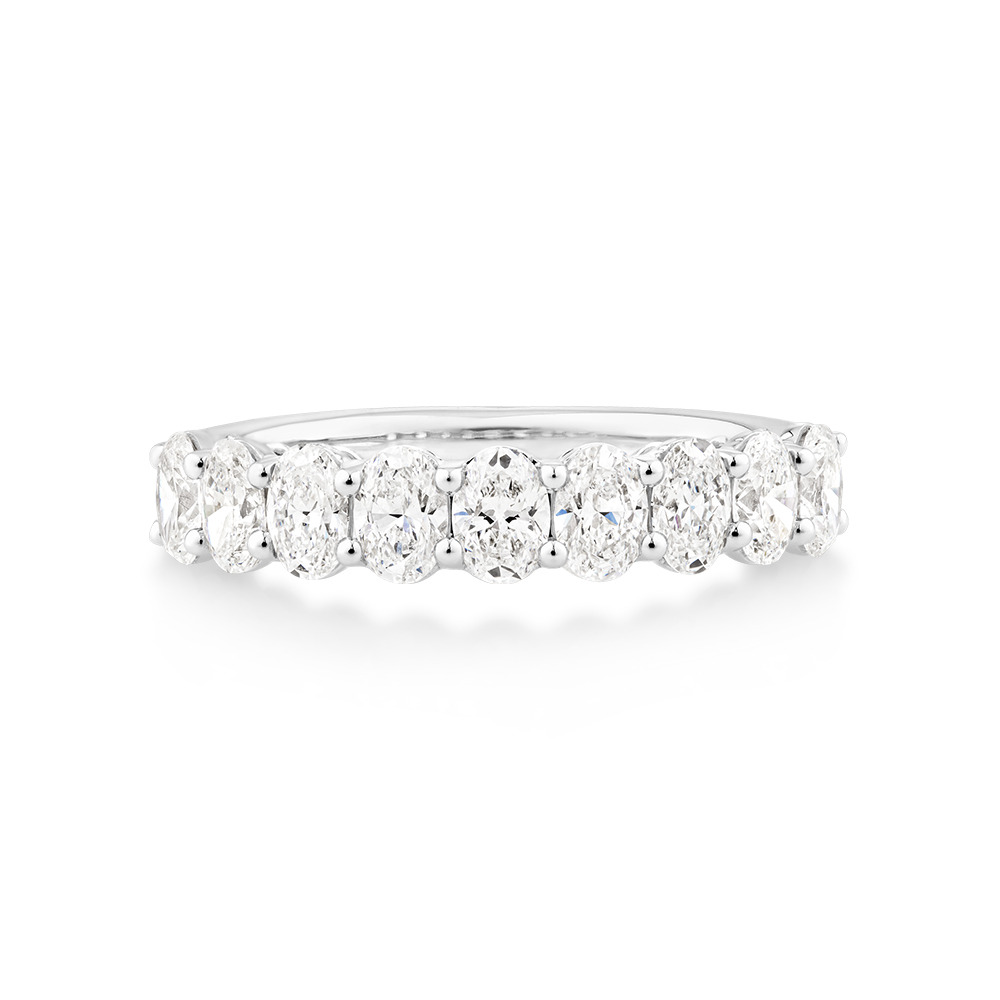 Bague avec 1,17 carat TW de diamants cultivés en laboratoire en or blanc 14kt