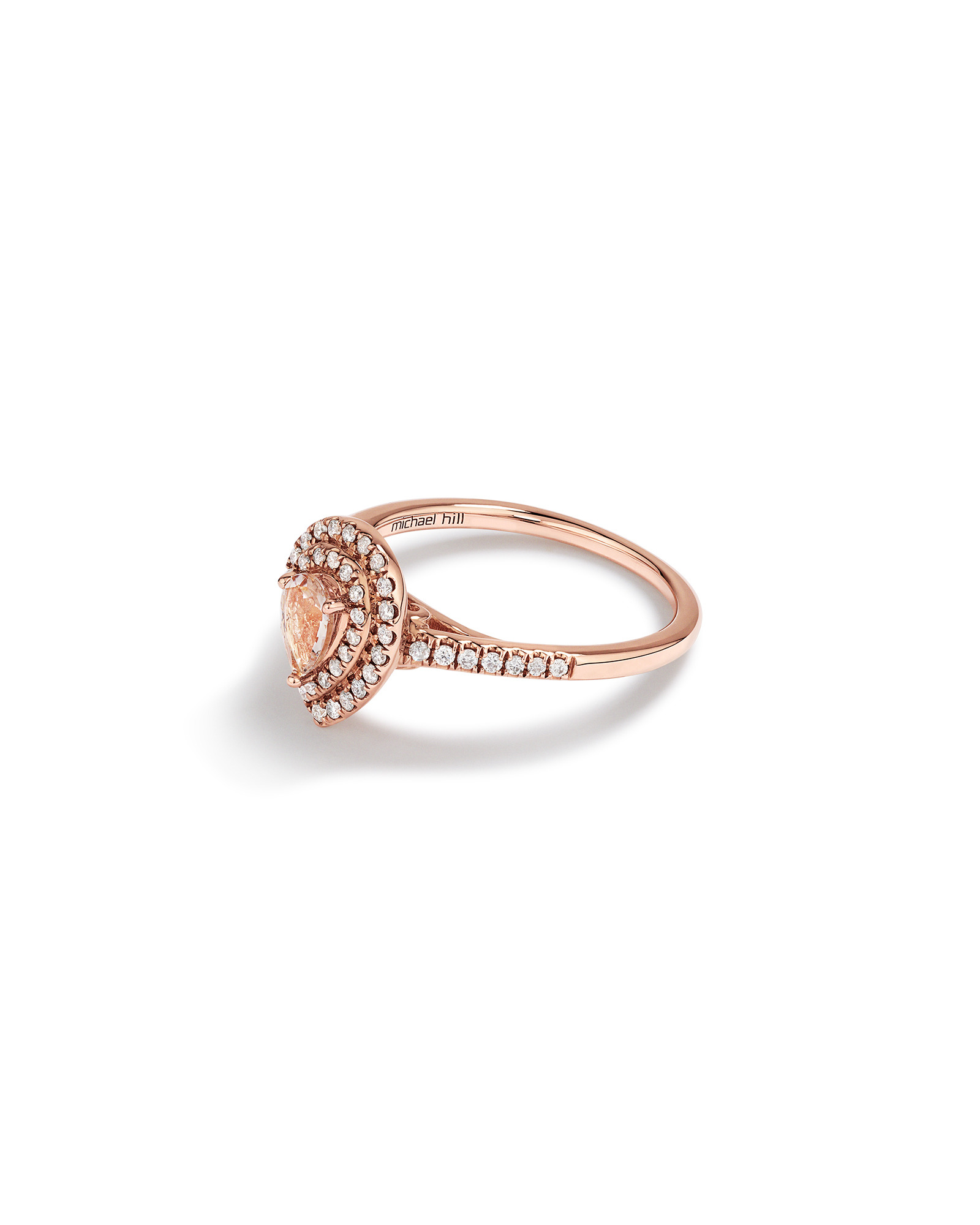 Bague Sir Michael Hill Designer Fashion en or rose 10 K avec morganite et diamants totalisant 0,25 ct