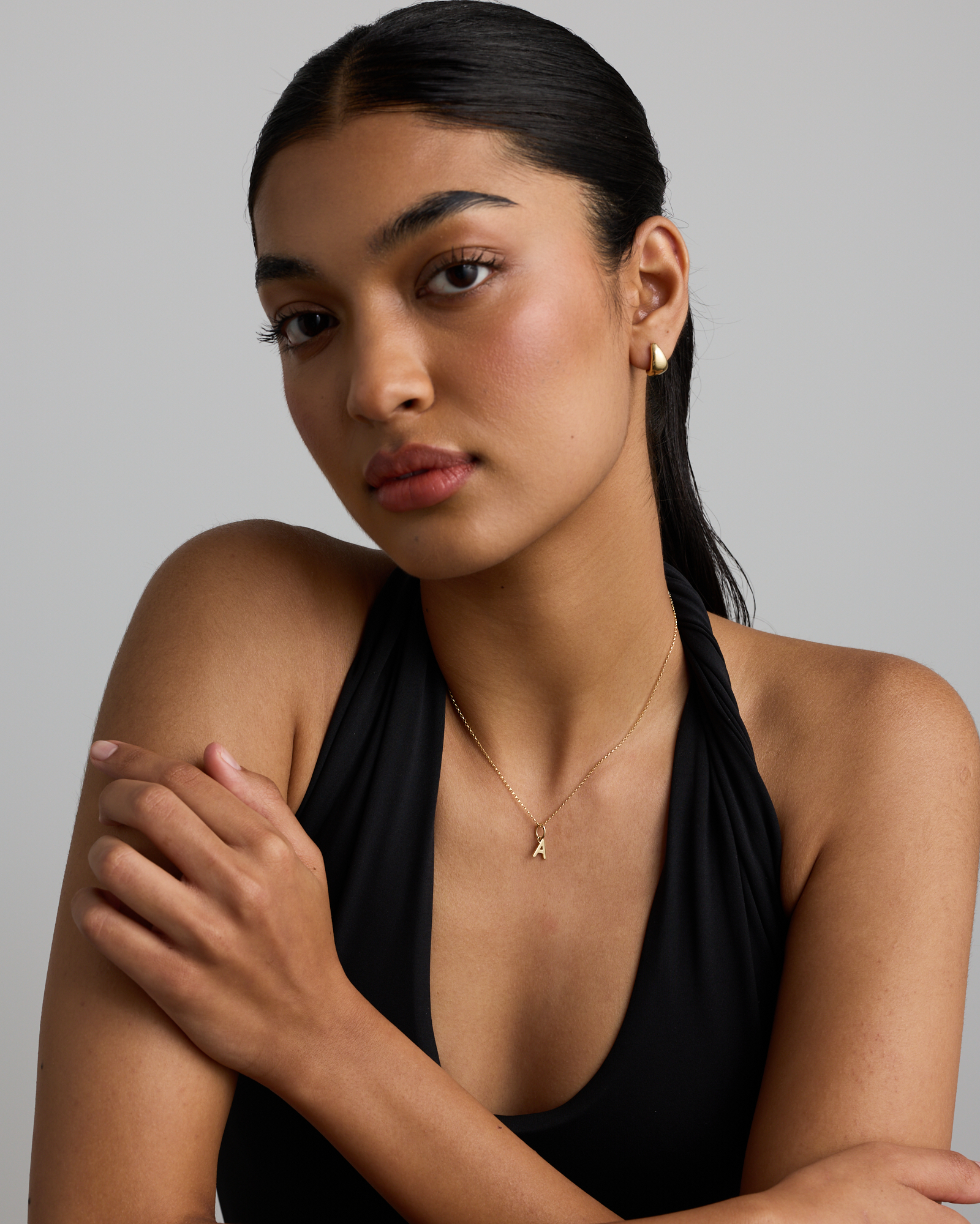 Letter A Initial Pendant in 10kt Yellow Gold