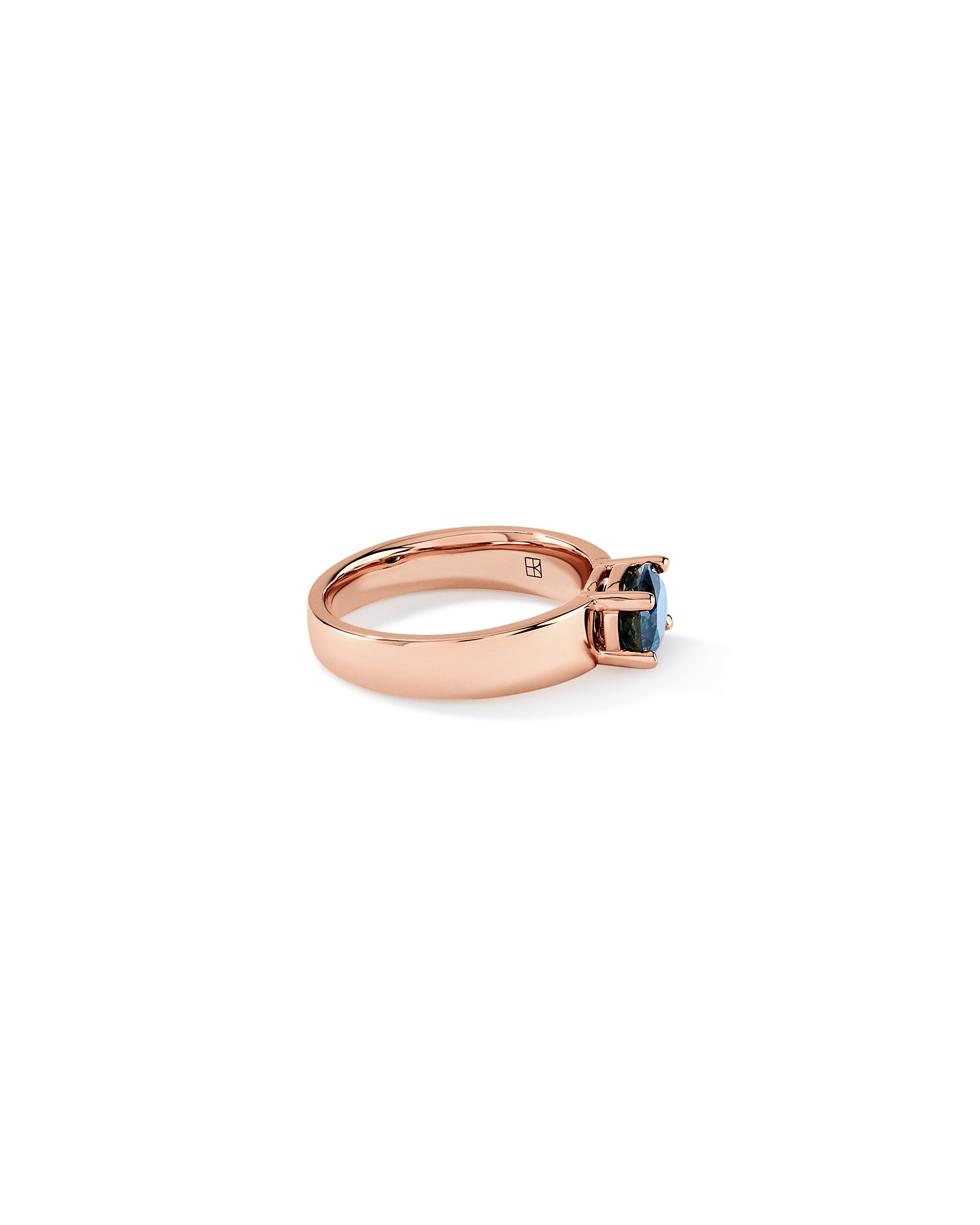 Australian Parti Sapphire East-to-West Set Ring 10kt Rose Gold