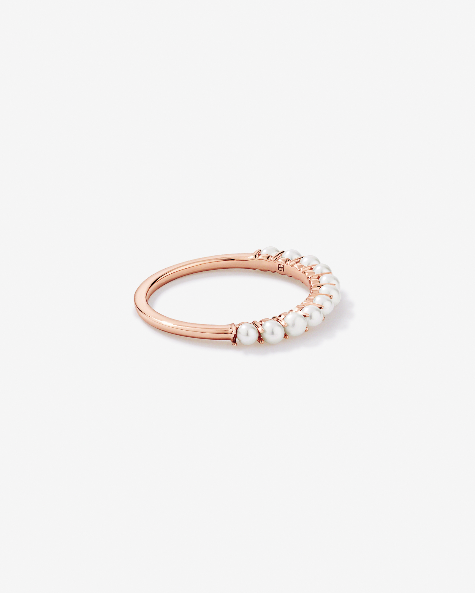 bague de en perles d’eau douce cultivée or rose 10 carats