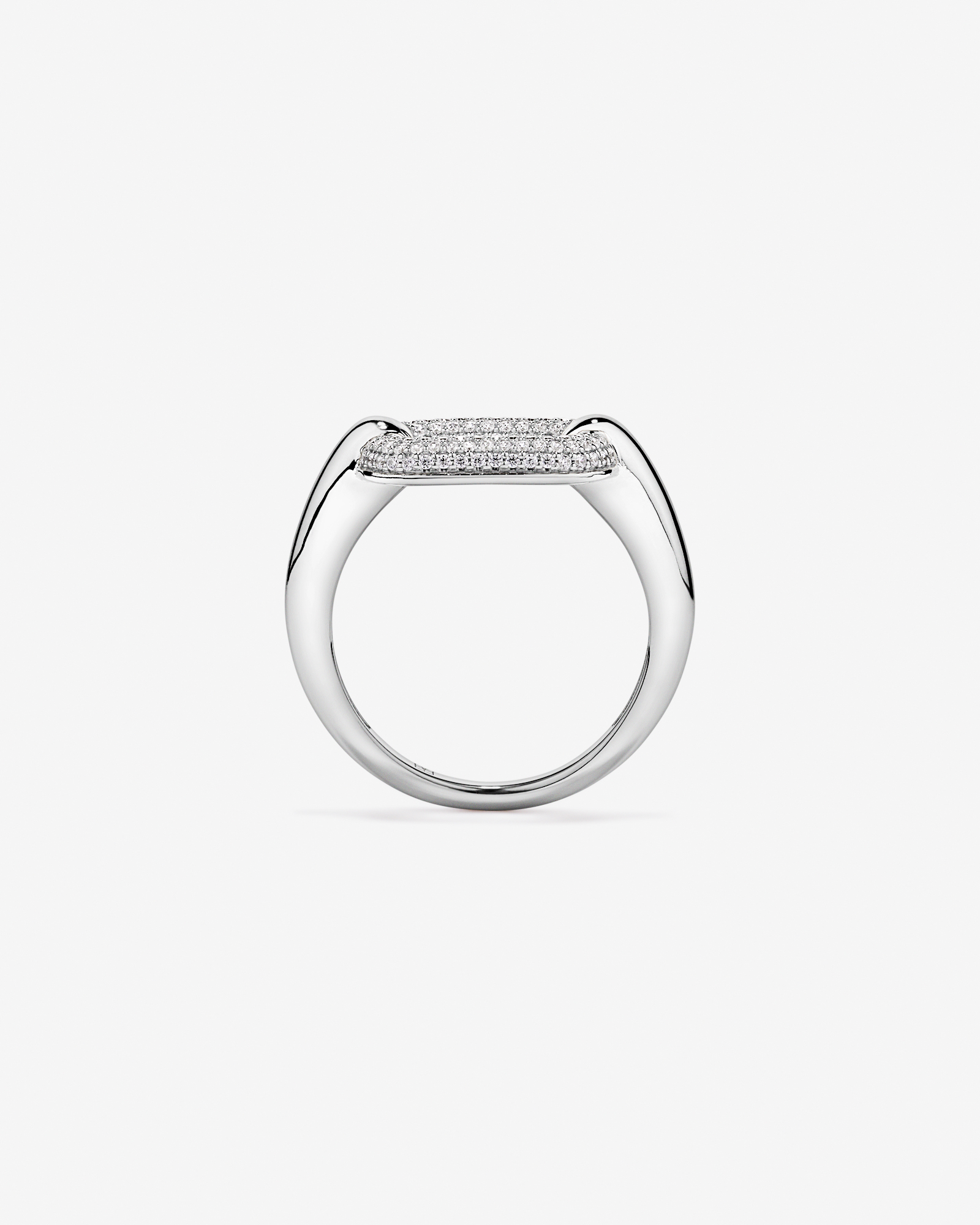 Luxe Links Ring with Cubic Zirconia in Sterling Silver