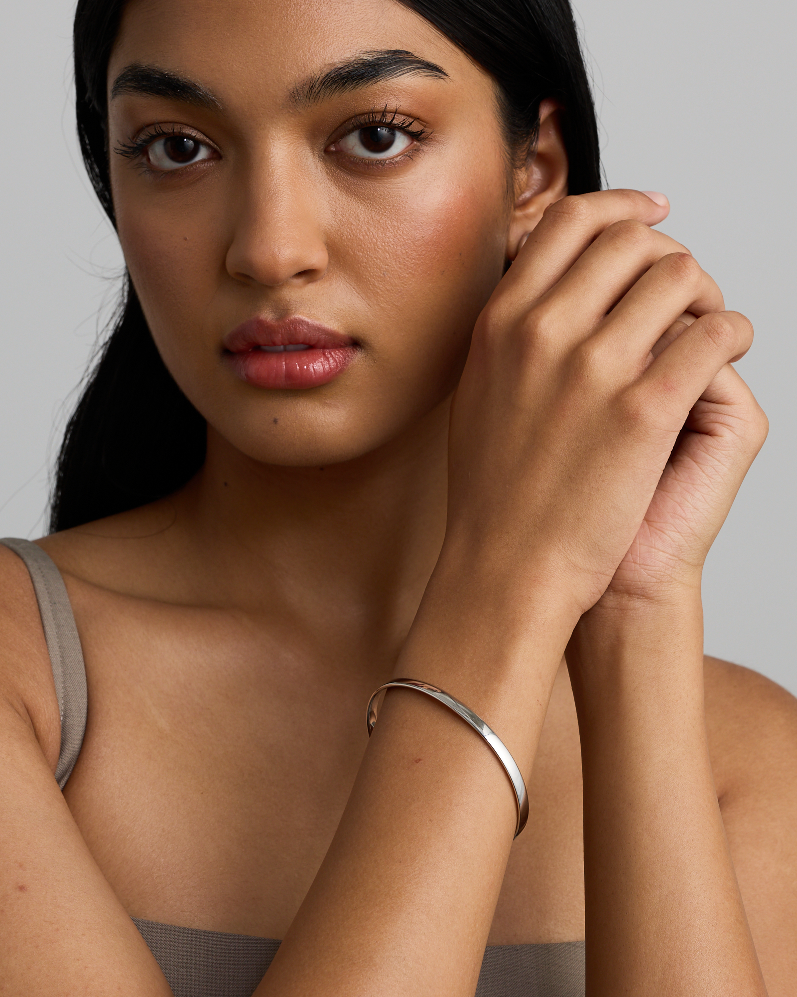 65mm Solid Oval Classic Bangle in Sterling Silver