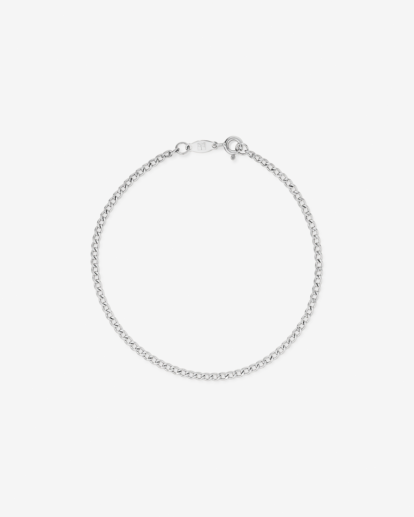 19cm (7.5") 2.4mm Width Semi Solid Diamond Cut Curb Bracelet in 10kt Gold