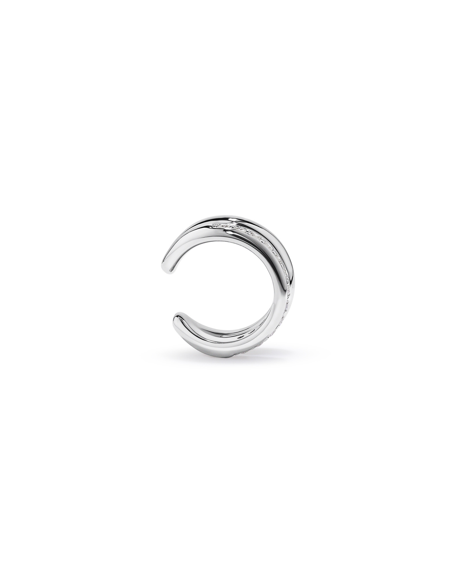 Diamond Ear Conch in Sterling Silver