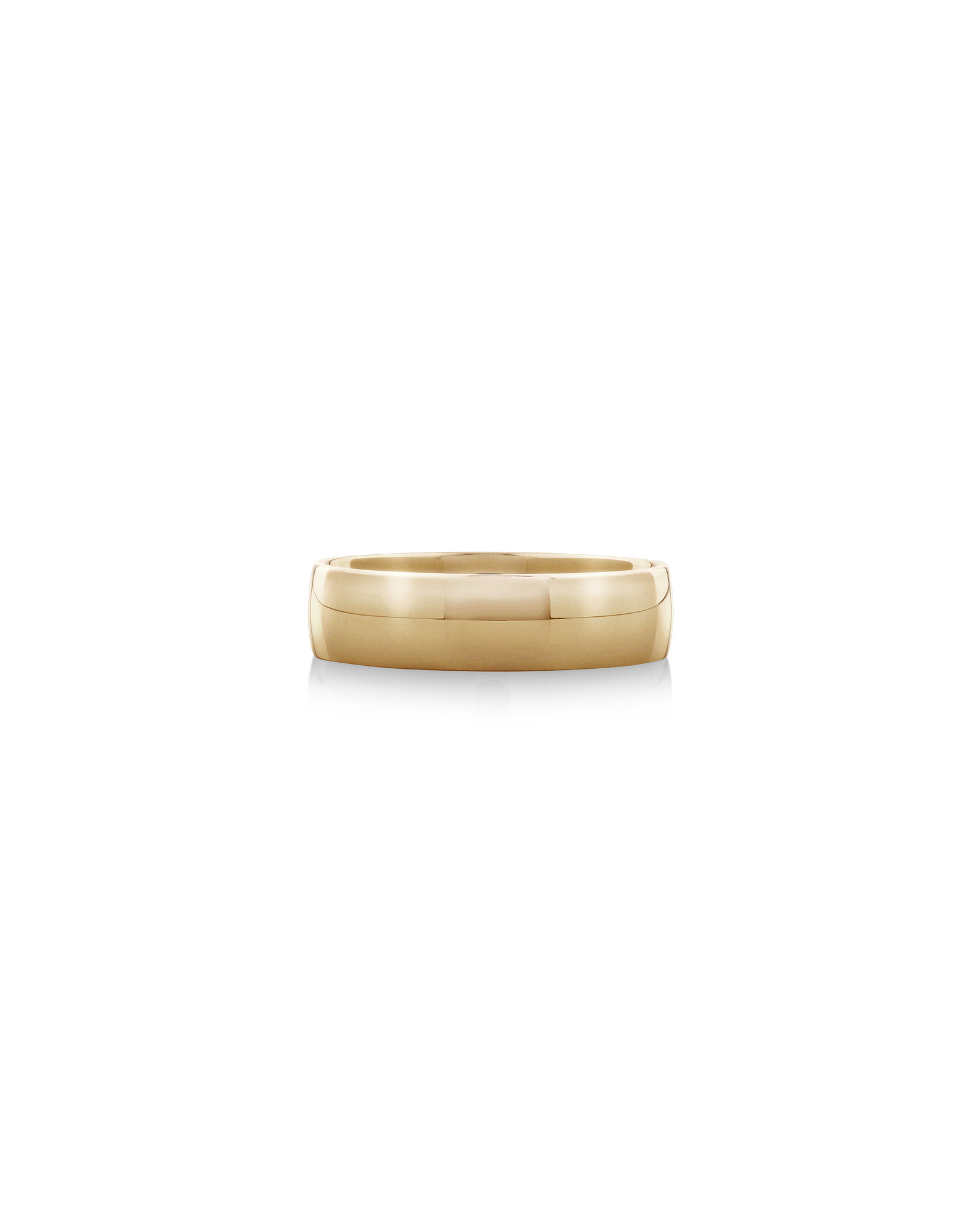 Half Round Wedding Band in 10kt Yellow Gold