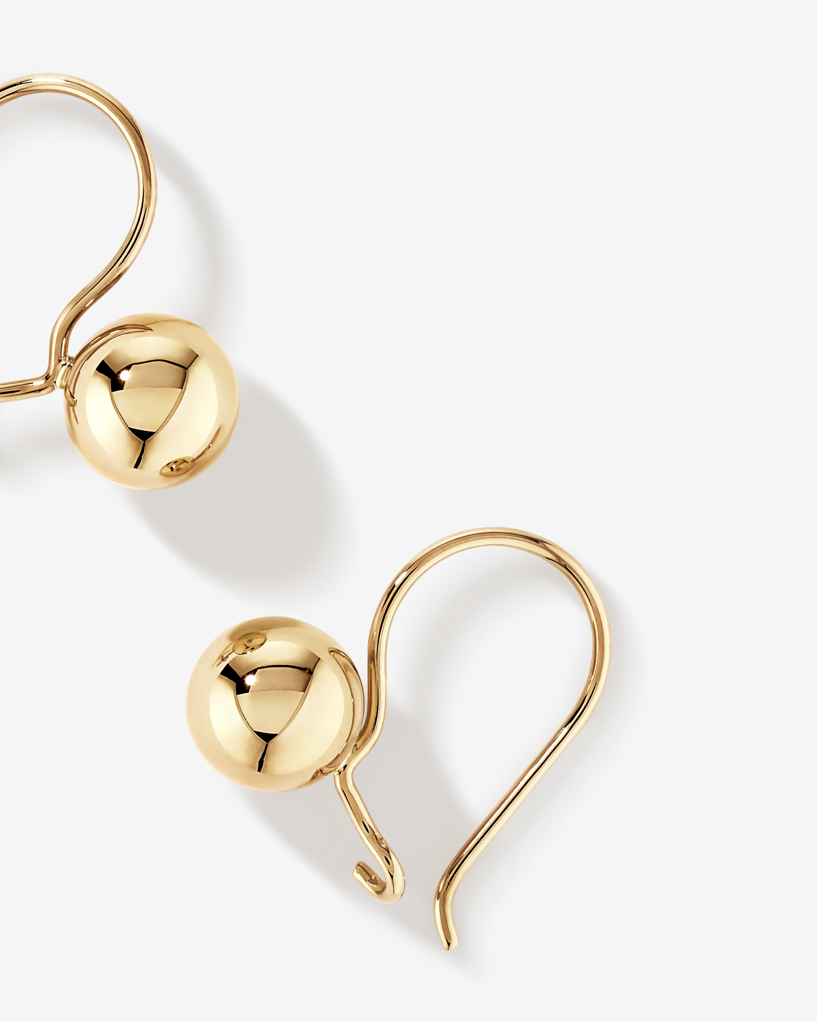 Boucles d'oreilles Euroball de 7 mm en or jaune 10 kt