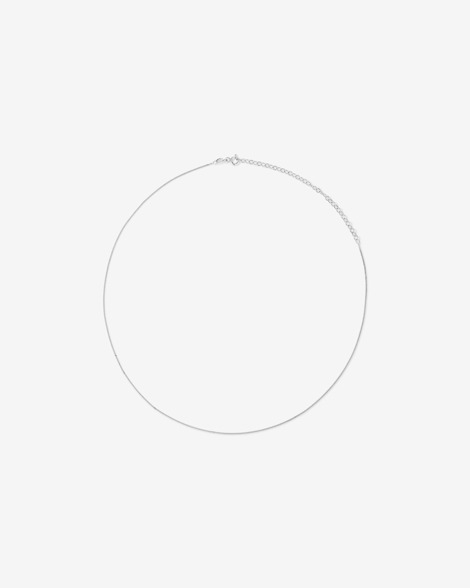 Collier Chaîne Fine Curb En Argent Sterling, 55 Cm (22 Po), Largeur 1-1,5 Mm