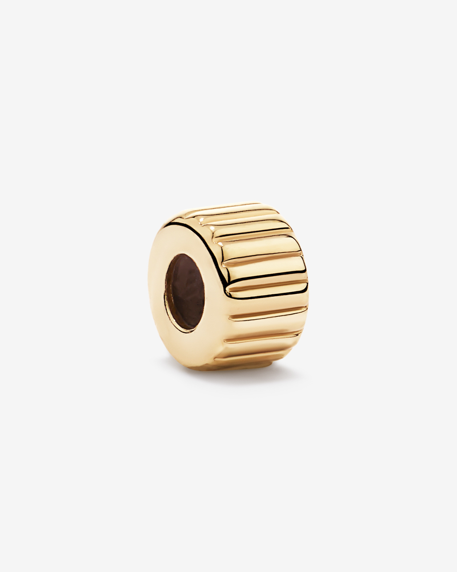 Ribbed Pendant Spacer in 18kt Gold Vermeil