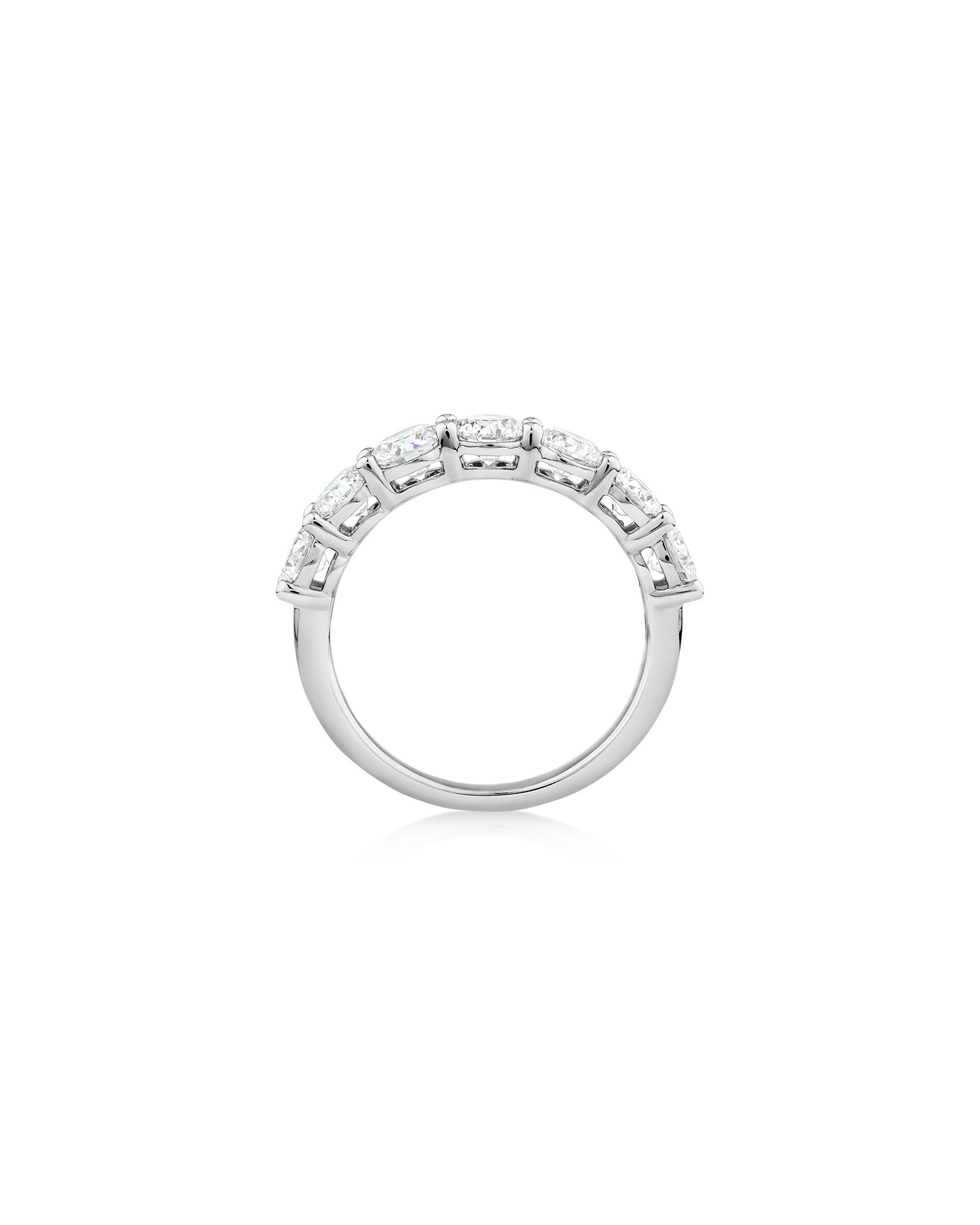 Alliance en or blanc 14 K avec diamants créés en laboratoire totalisant 2 ct