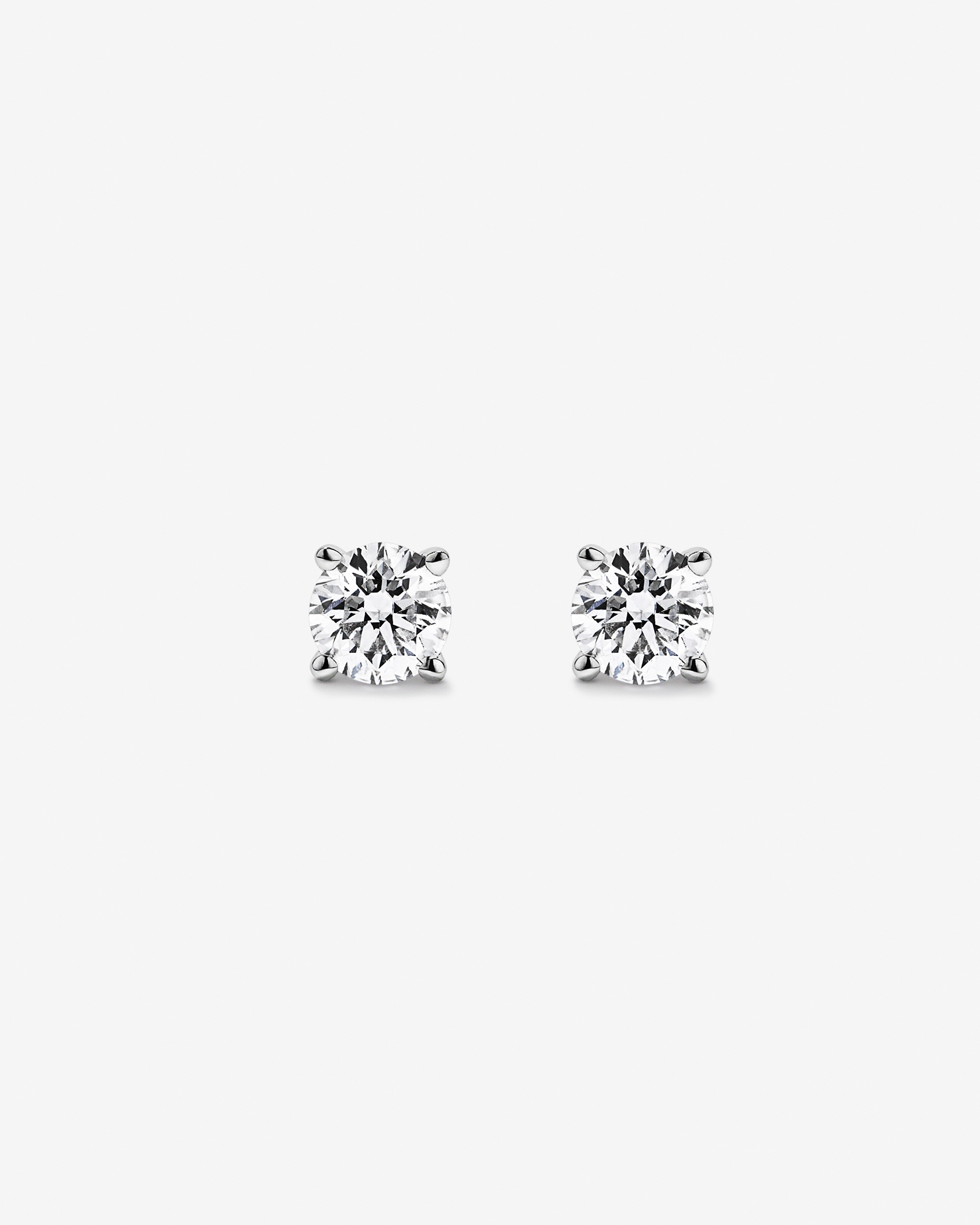 0.65TW Lab Diamond Solitaire Stud Earrings in 10kt White Gold