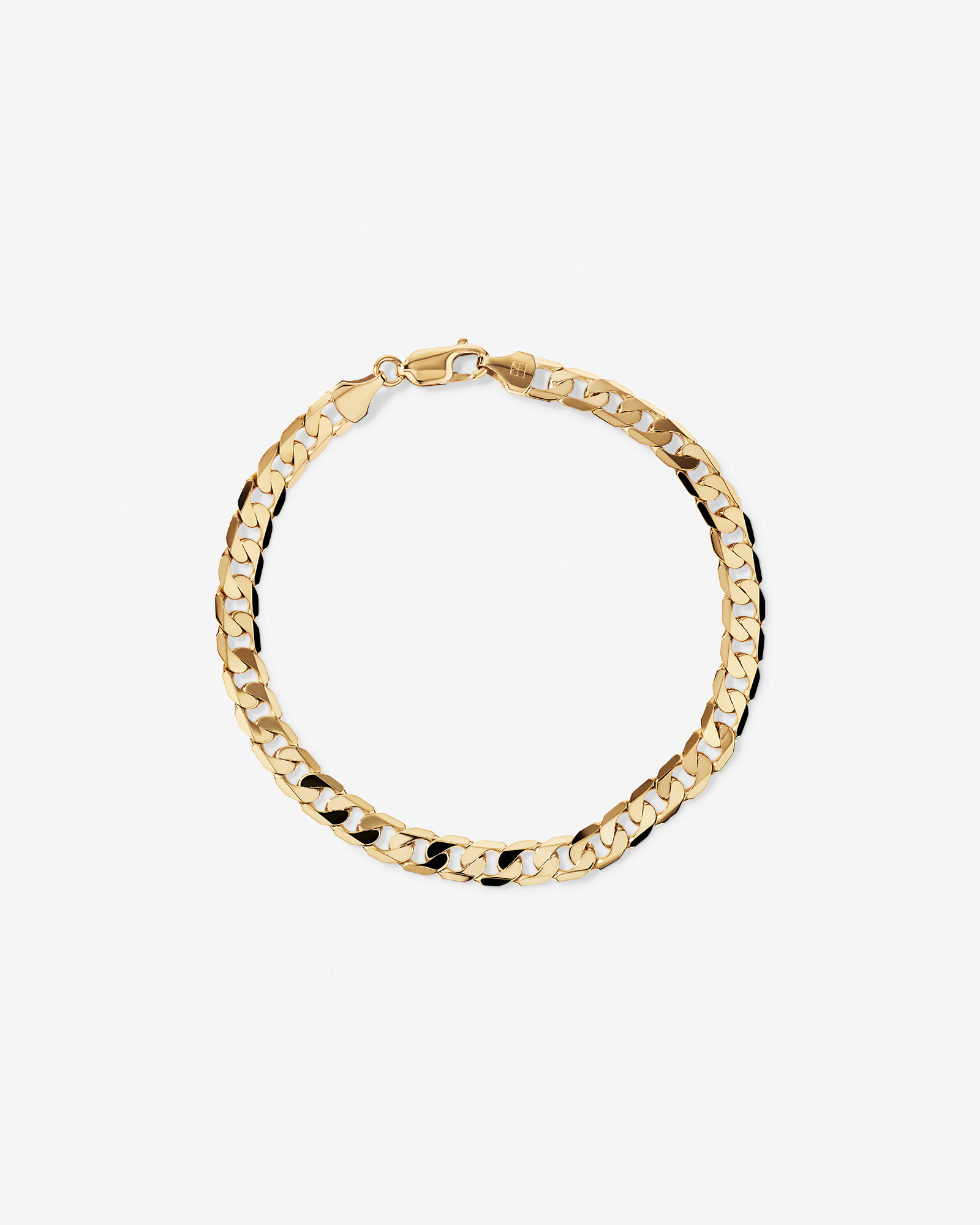 17cm (22") 6mm-6.5mm Width Curb Bracelet in 10kt Yellow Gold