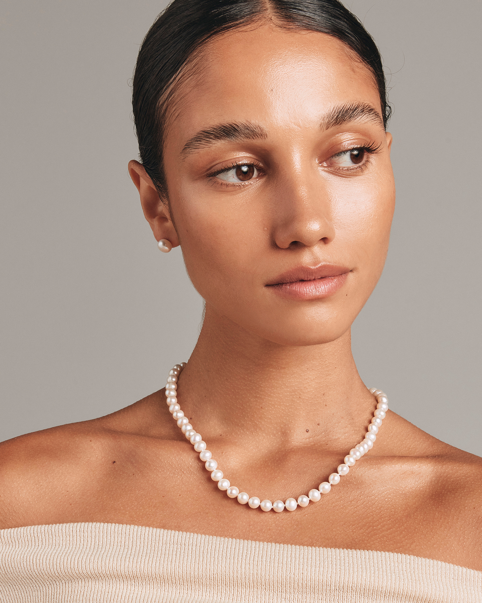 Cultured Freshwater Pearl Necklace in 10kt Yellow Gold