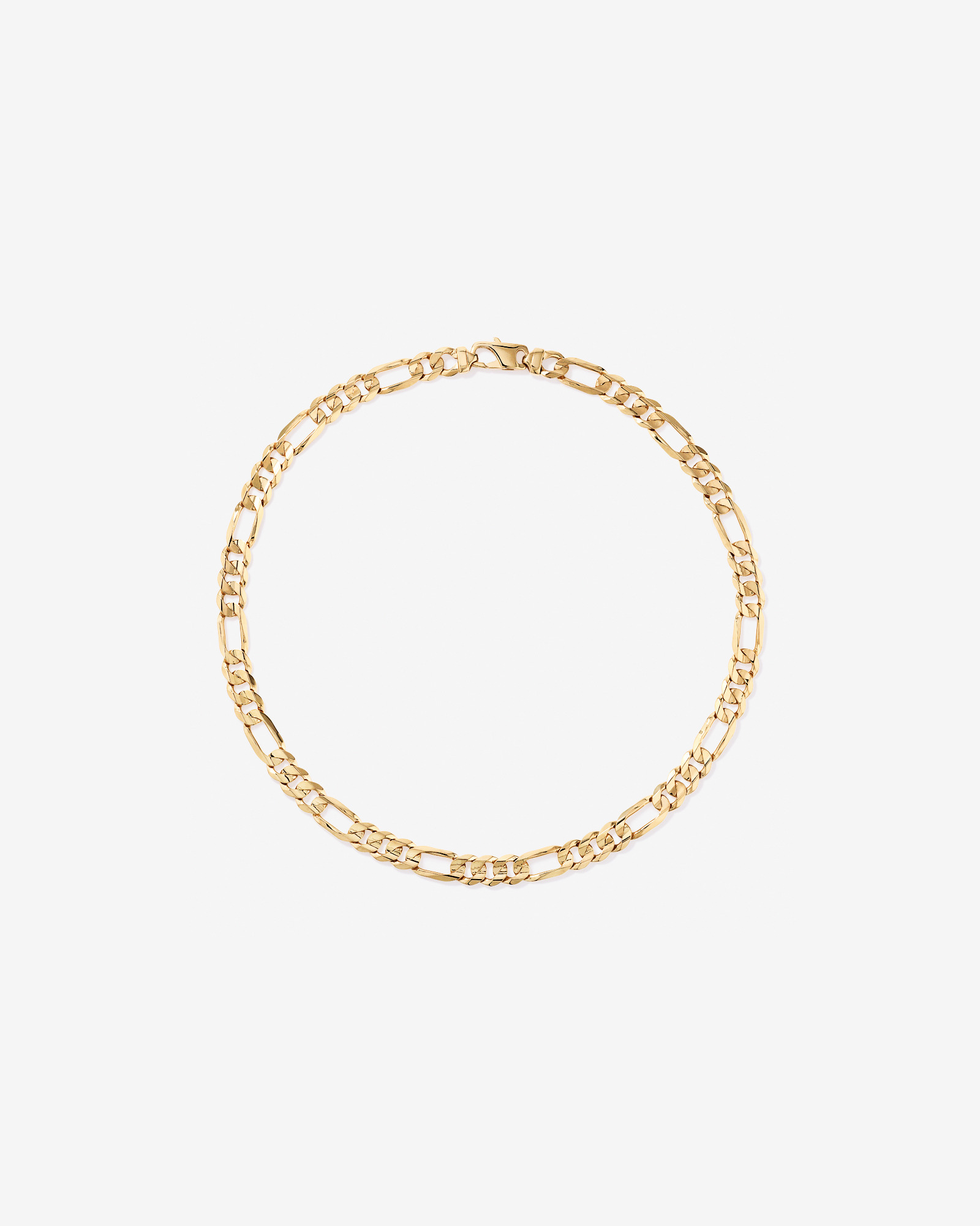 Chaîne Figaro de 55 cm (22") en Vermeil 18 kt