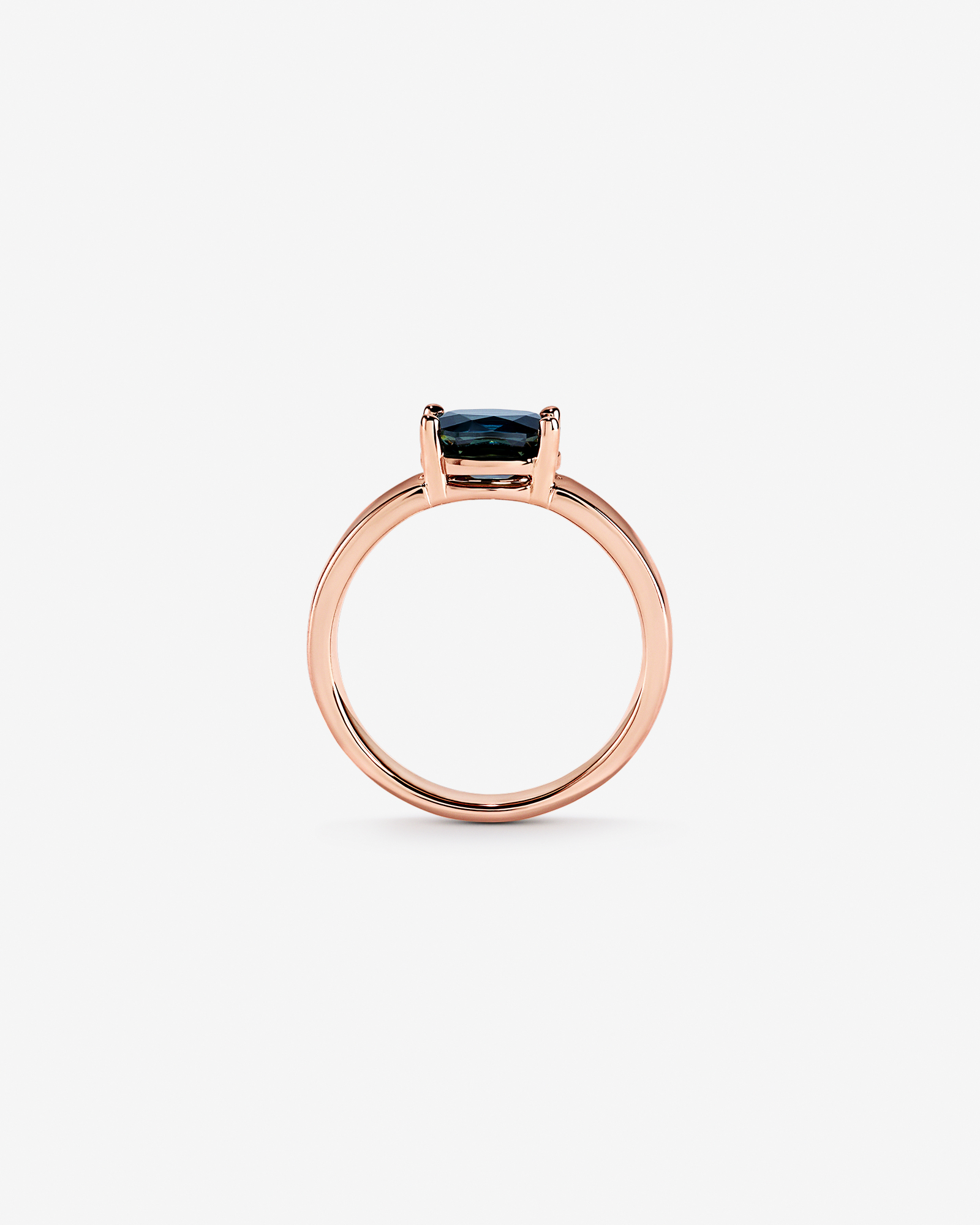 Australian Parti Sapphire East-to-West Set Ring 10kt Rose Gold