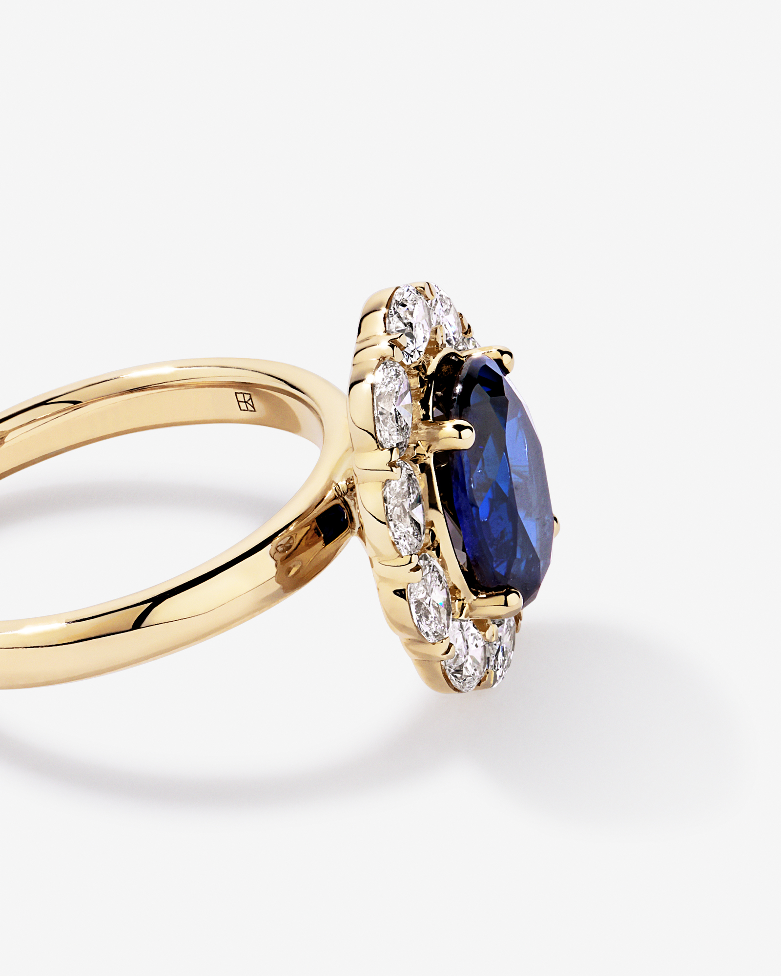 Created Sapphire & 0.97 Carat TW Laboratory-Grown Diamond Ring 10kt Gold