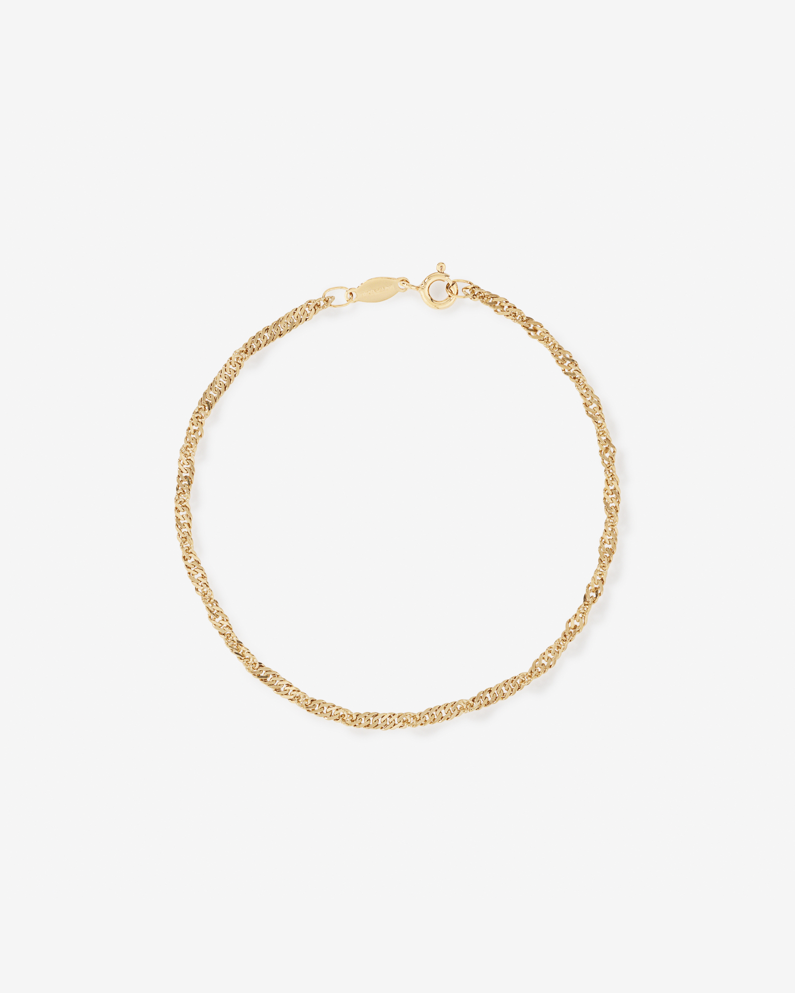 19cm (7.5") Singapore Bracelet in 10kt Yellow Gold