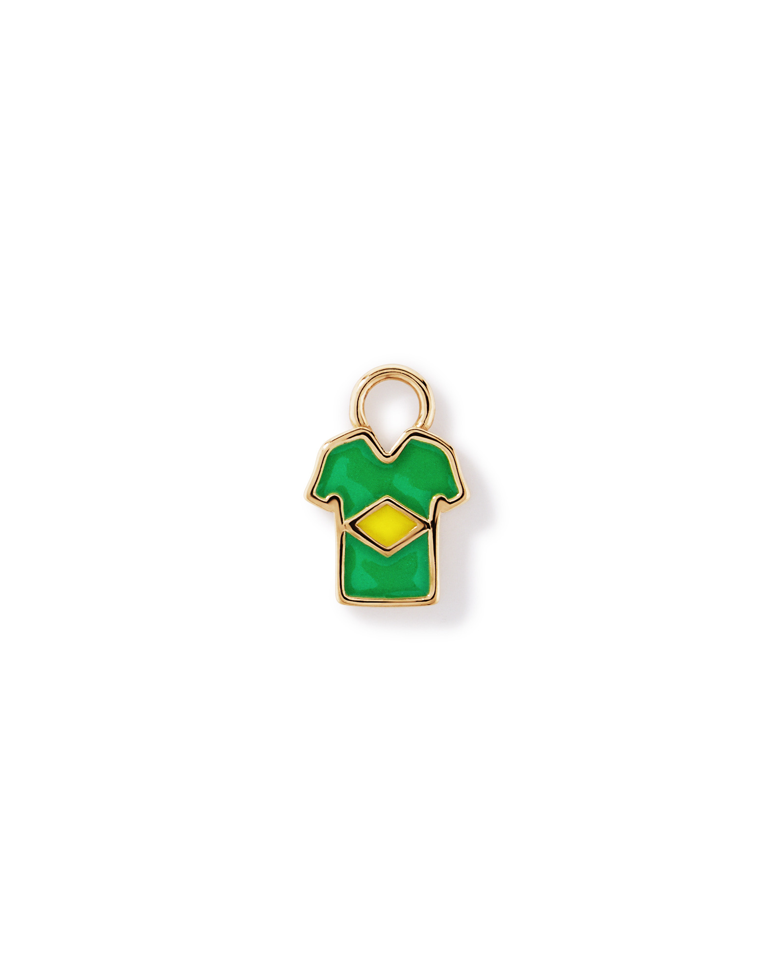 Brazil Jersey Earring Charm in 18Kt Vermeil