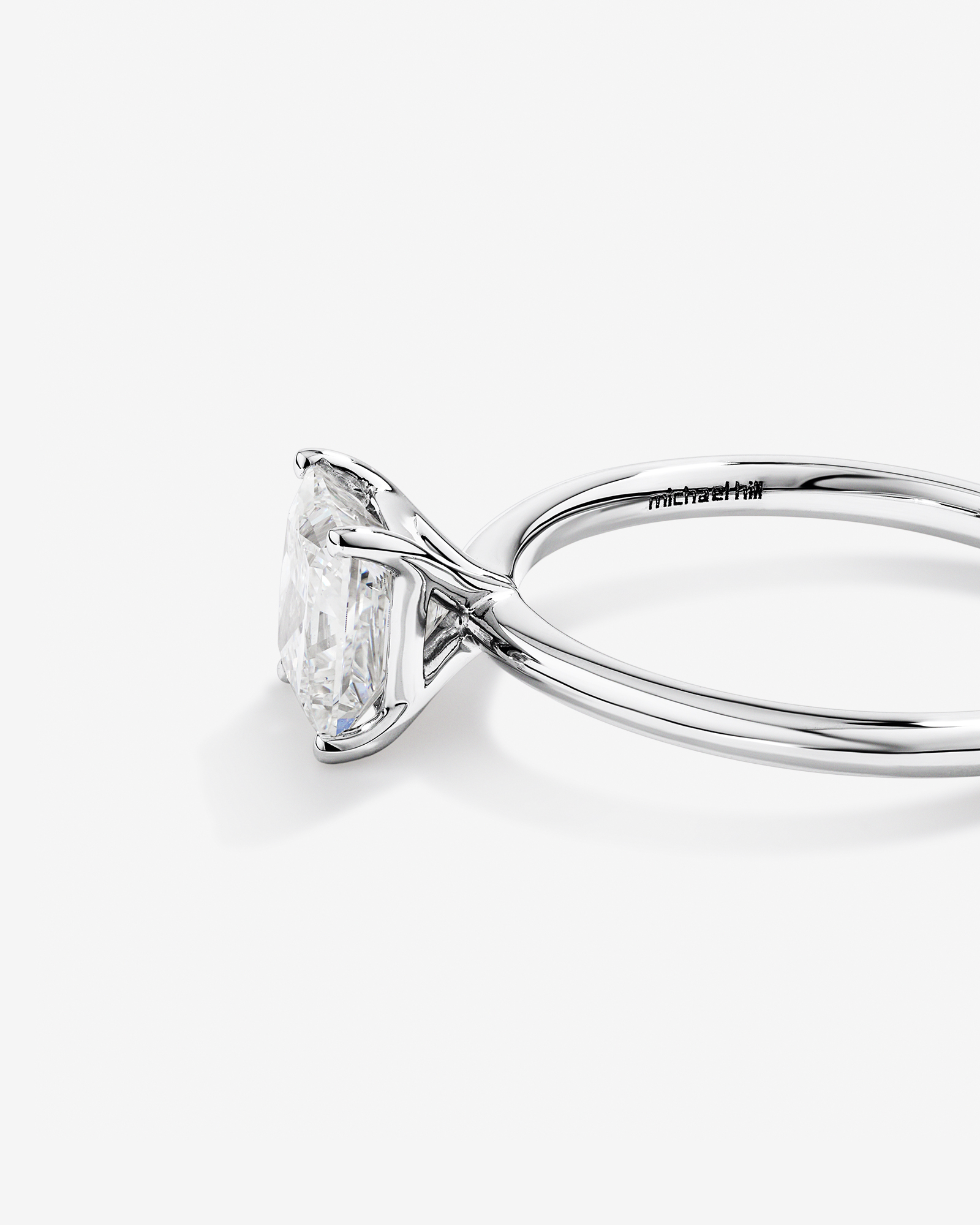 1.25 Carat TW Princess Cut Laboratory-Grown Diamond Solitaire Engagement Ring 14kt White Gold