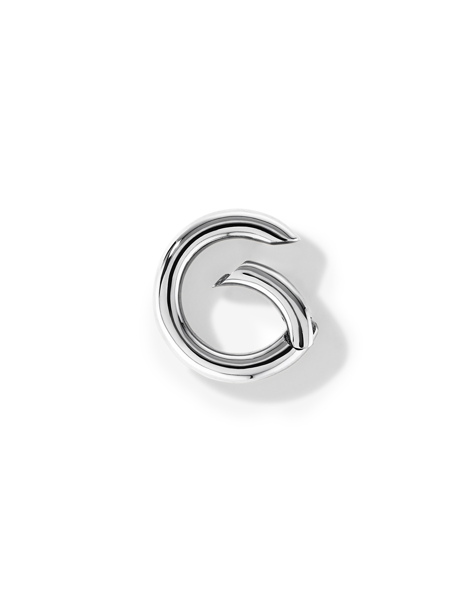 Connecteur pendentif cercle poli en argent sterling