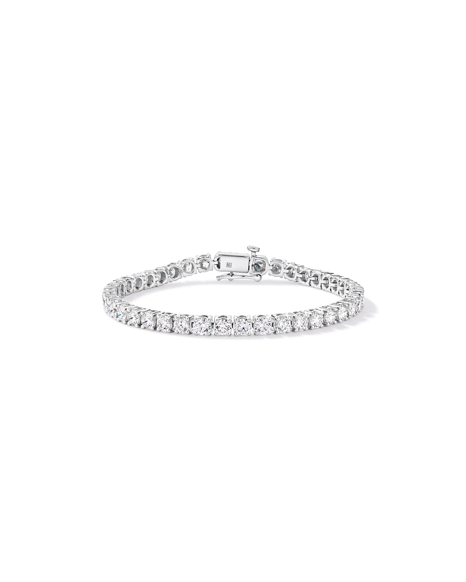 8.00 Carat TW Laboratory-Grown Diamond Tennis Bracelet in 10kt White Gold